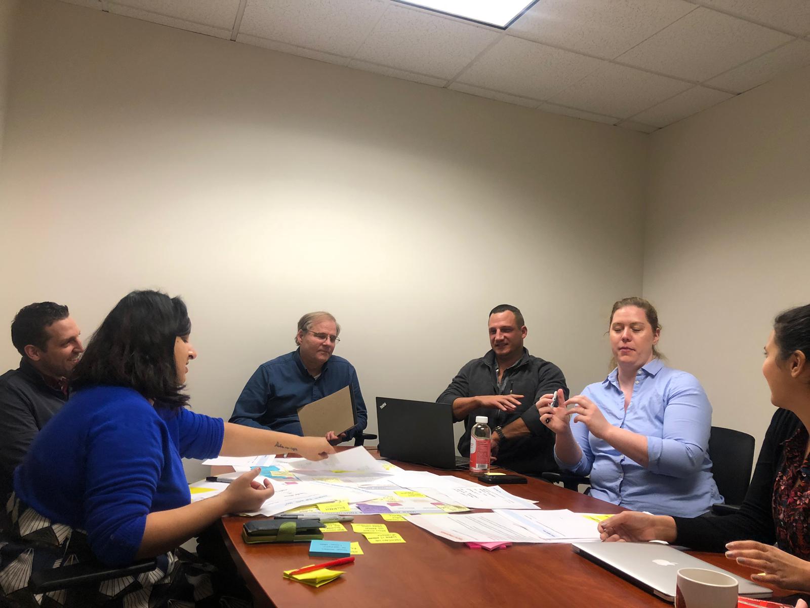 Conducting a co-design workshop with our client