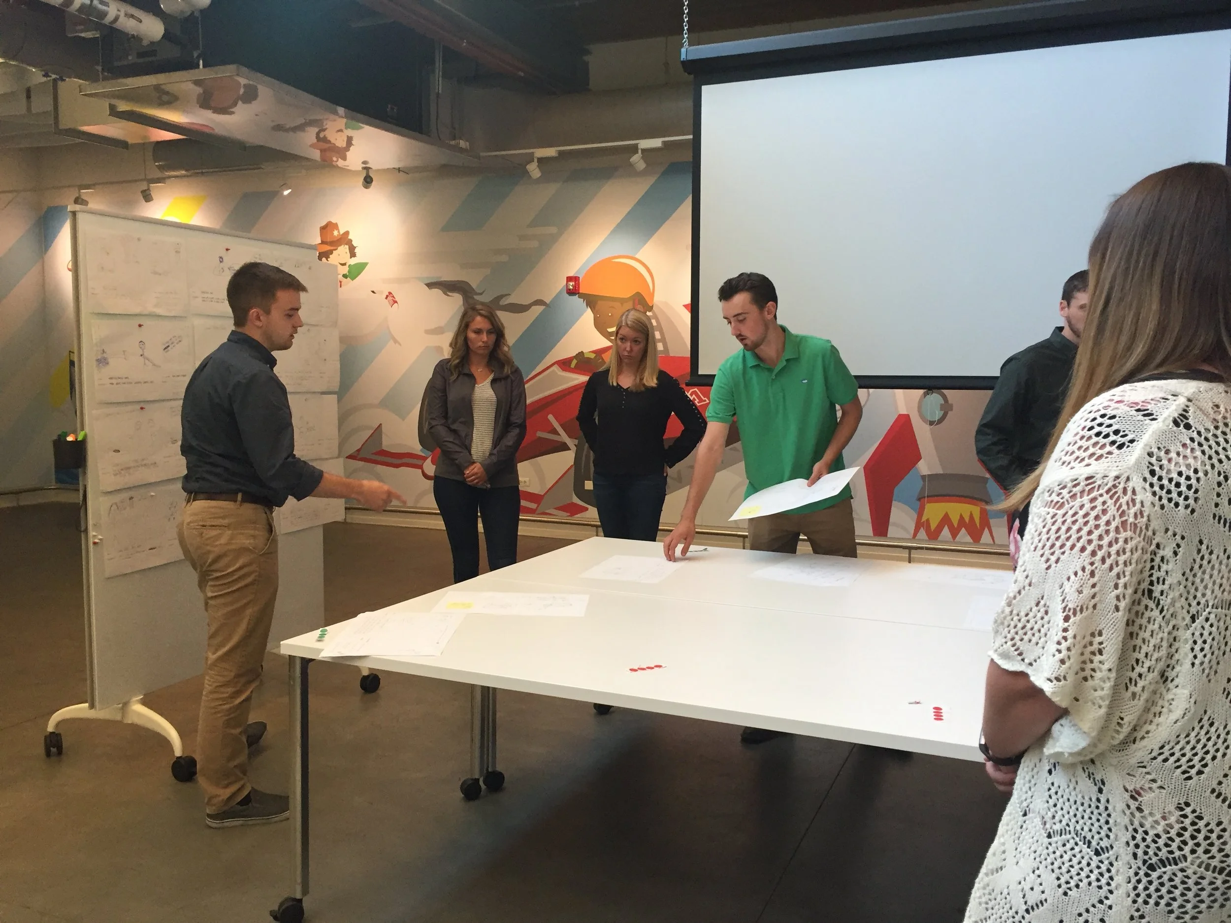 Leading team in ideation session