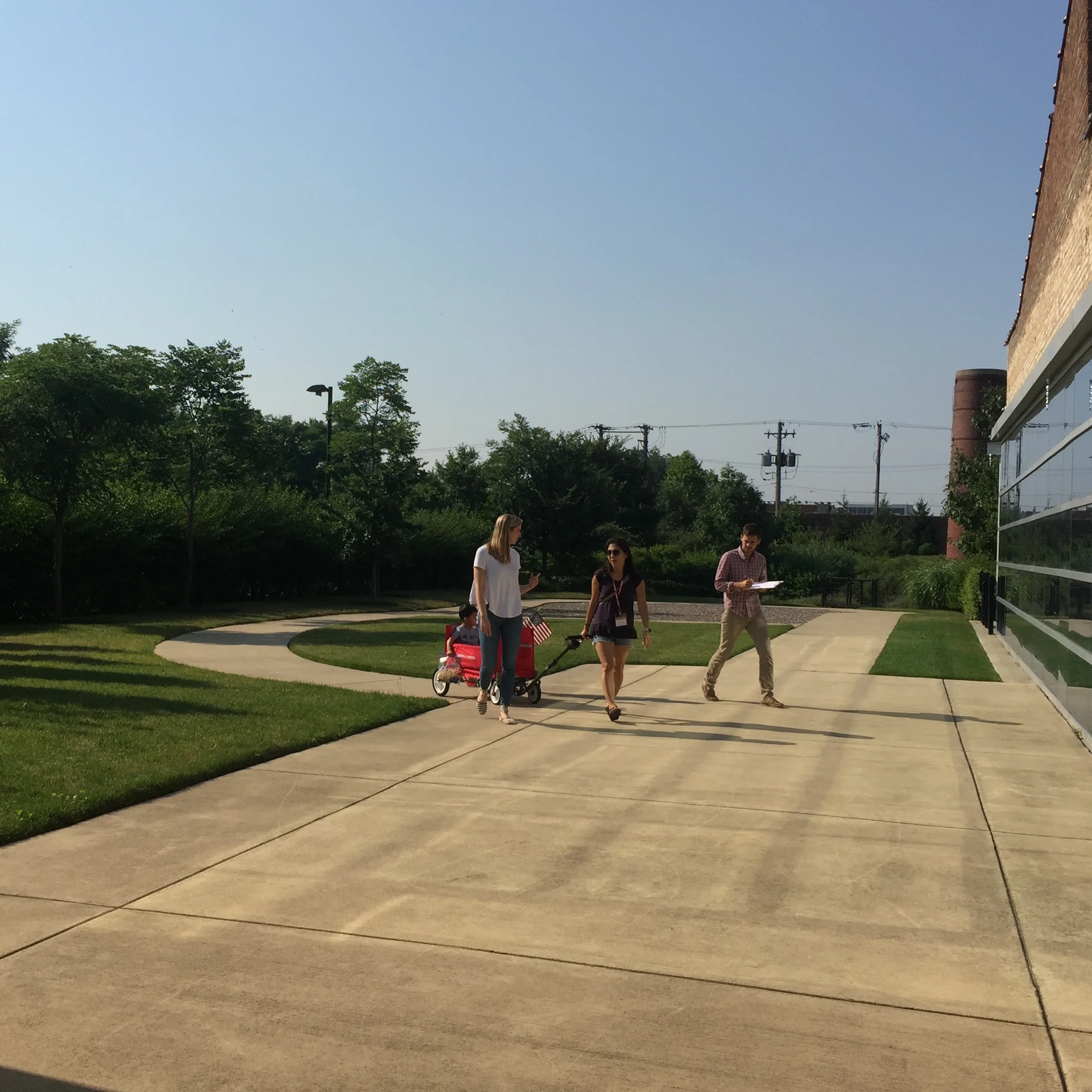 Parents and children on Test Track
