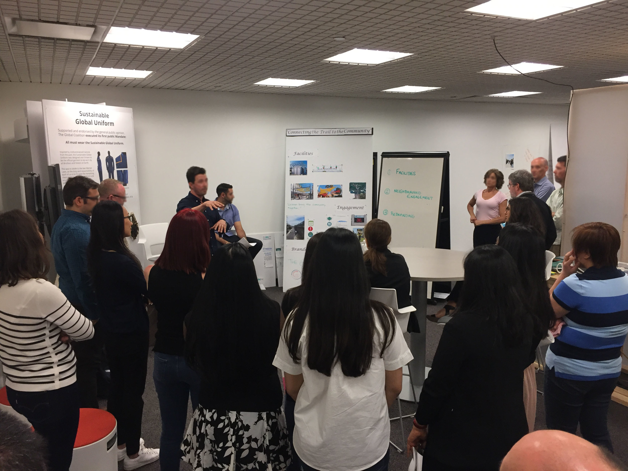 FedEx team members share their ideas after a 3 day workshop