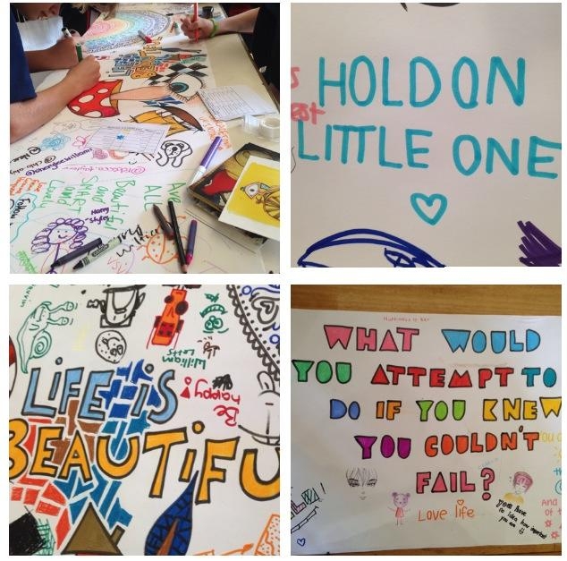 Art made at Rochedale State High School during one of Lani's visits in 2015.