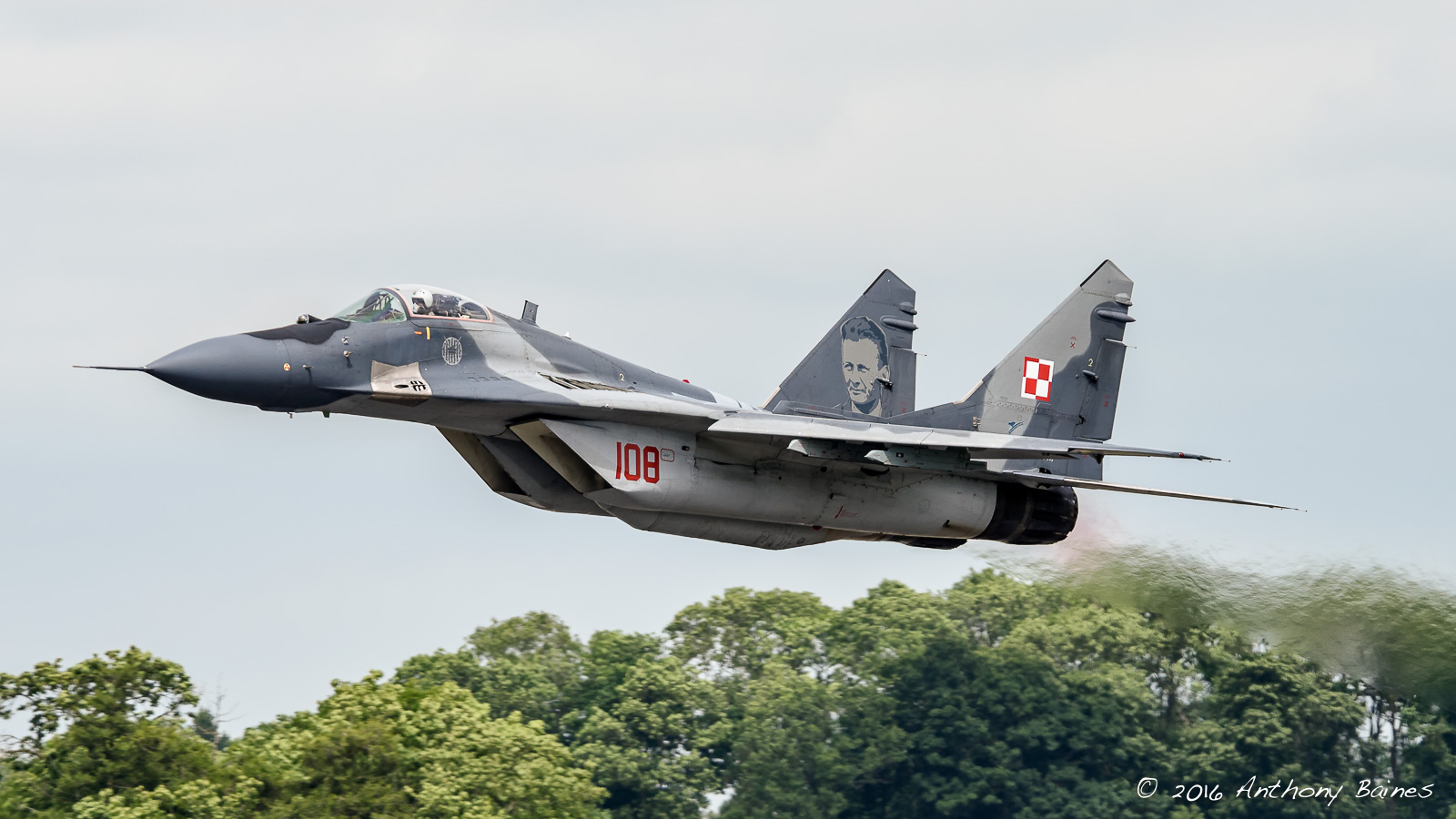 Polish Mig-29A Fulcrum 108 takes off