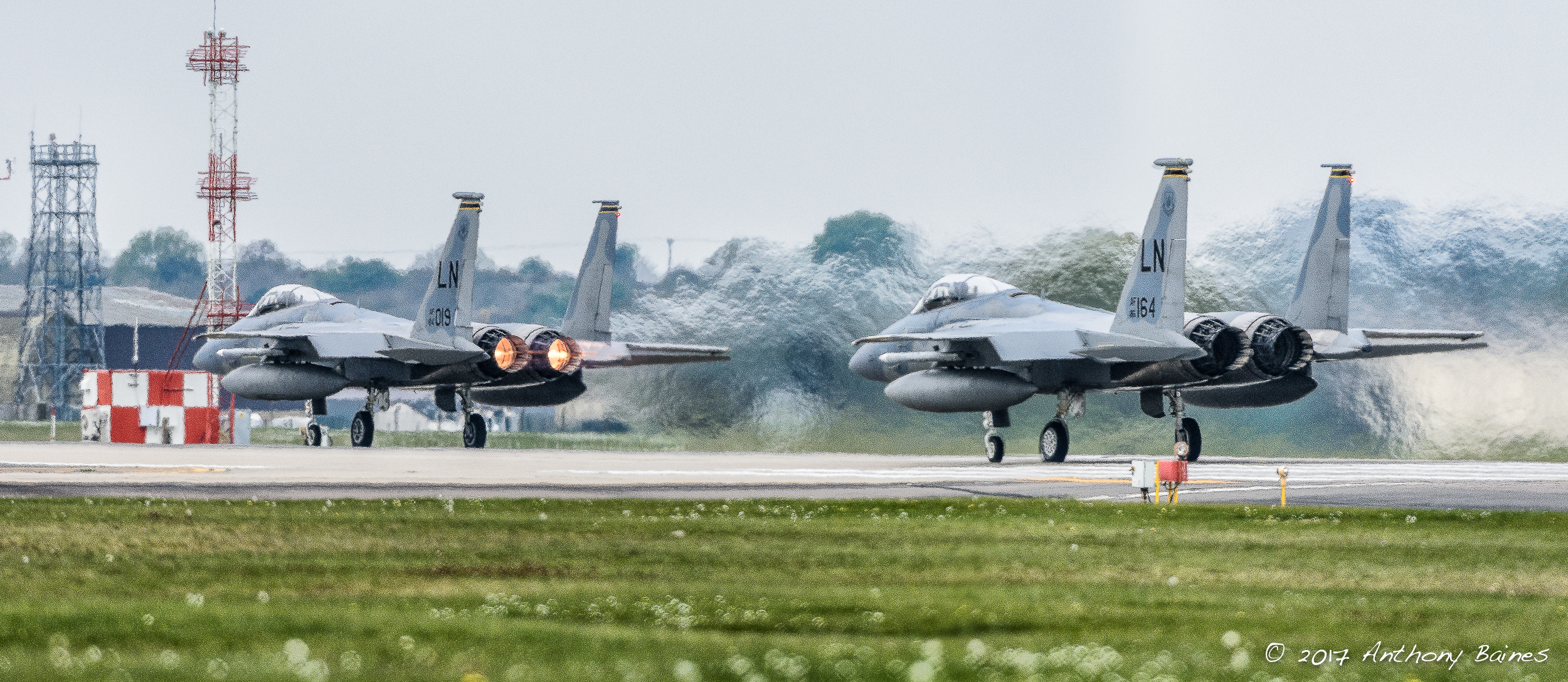 F-15 aircraft taking off