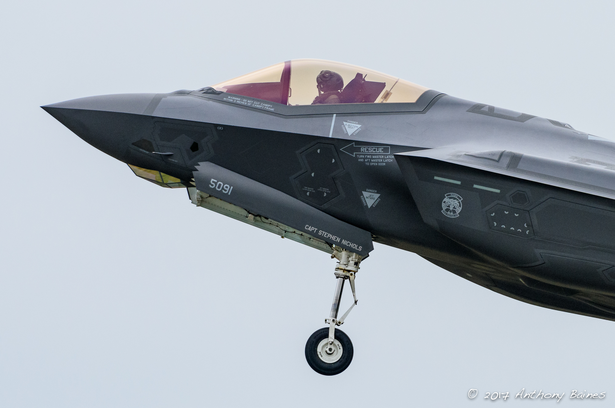 F-35A, cockpit region
