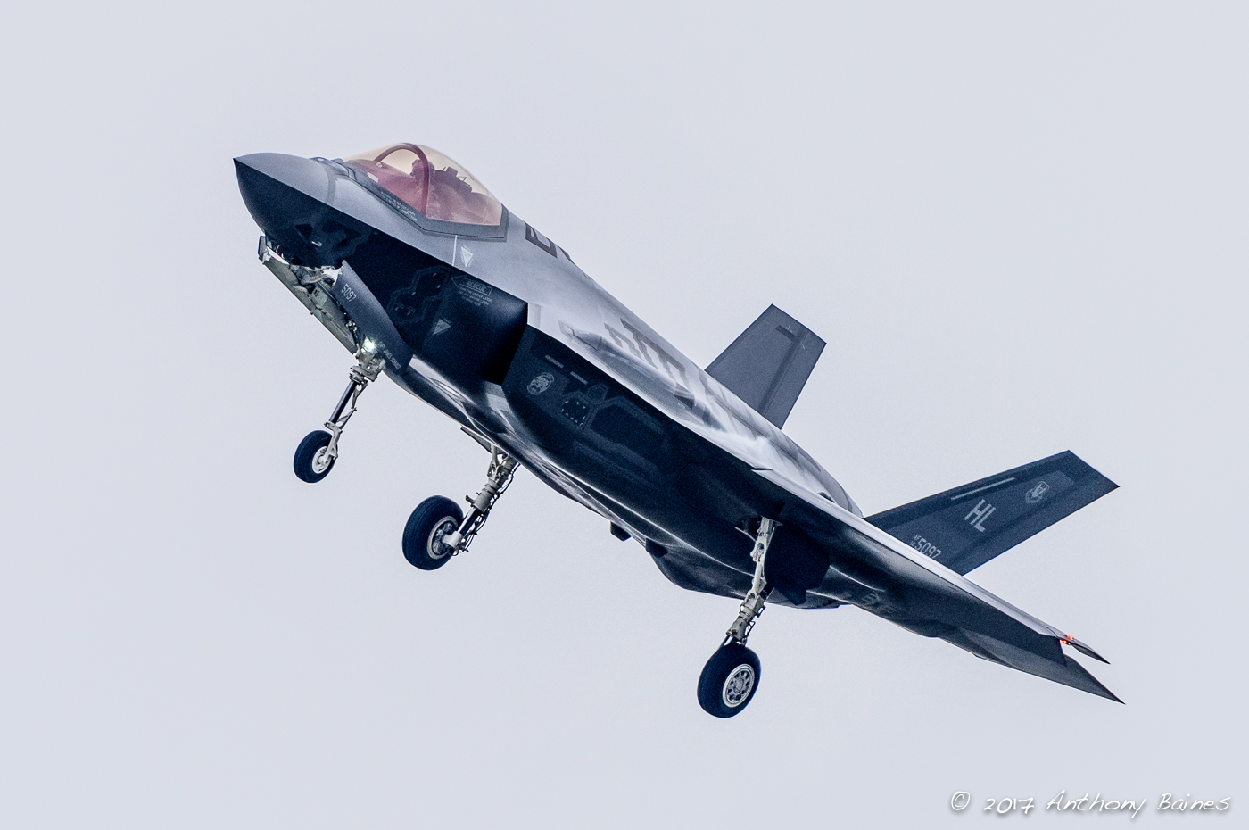 An F-35A returns