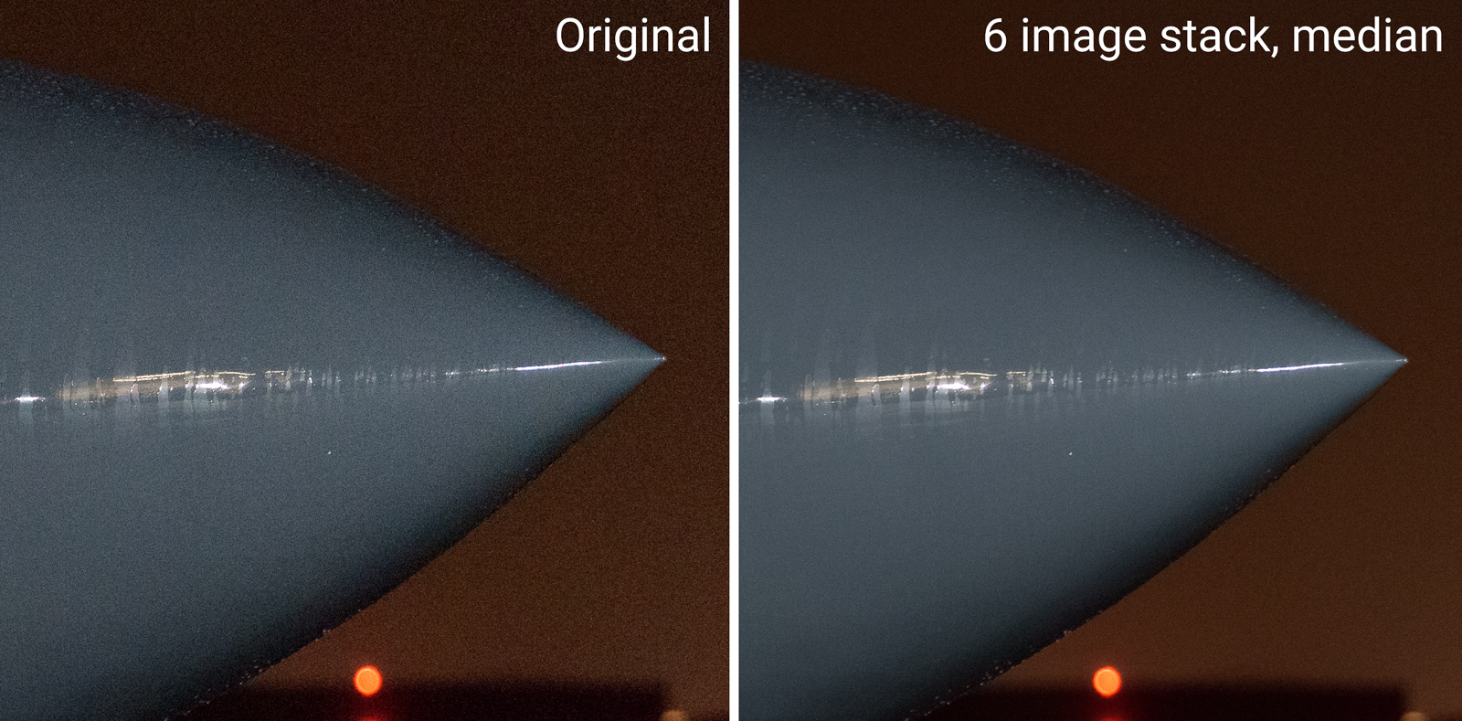 100% view of the effect of median noise reduction, from the second picture above. Click to view larger.