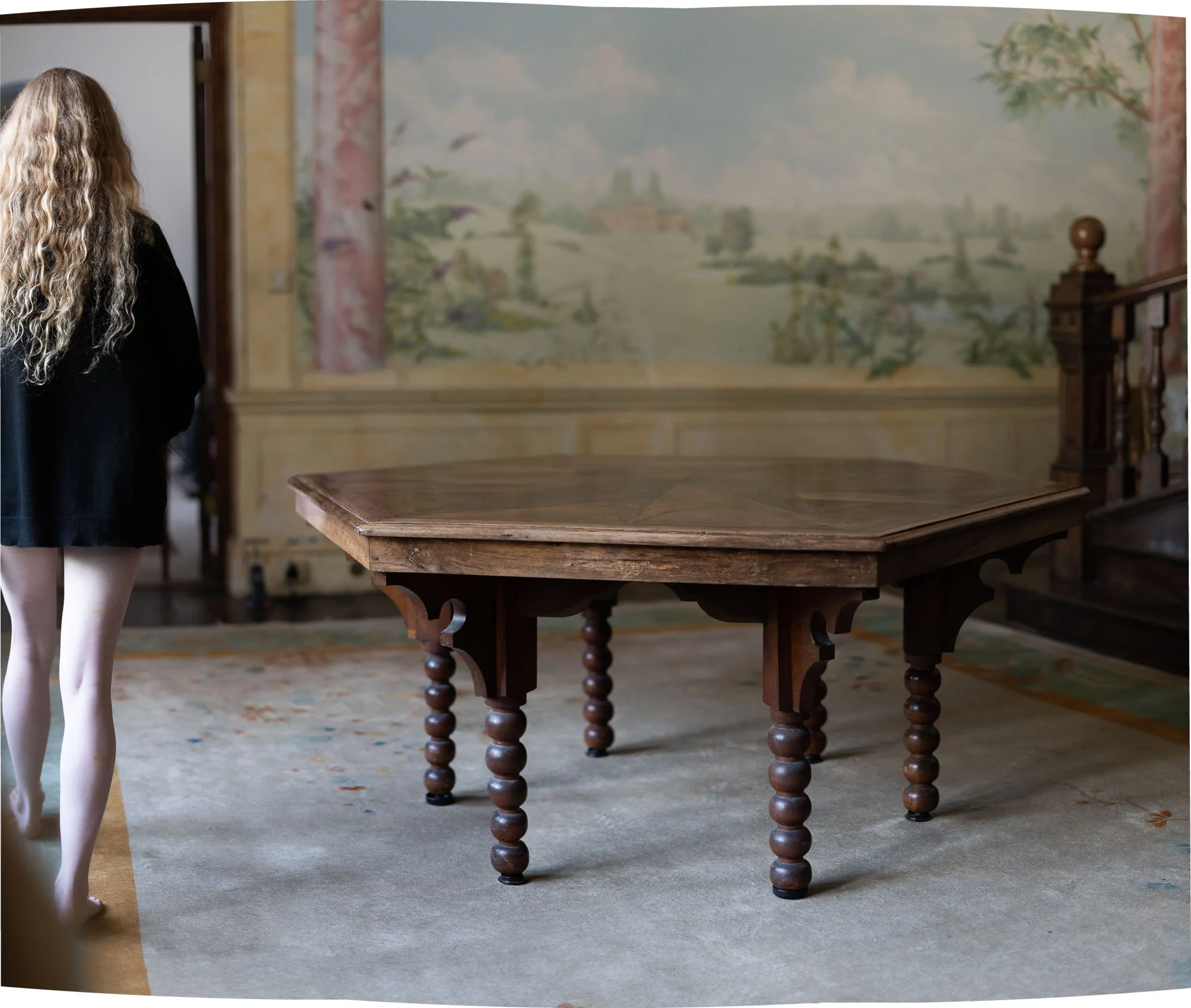 The blank - note how the stitching process in Lightroom has removed Lulu from where she was moving in the back of the scene