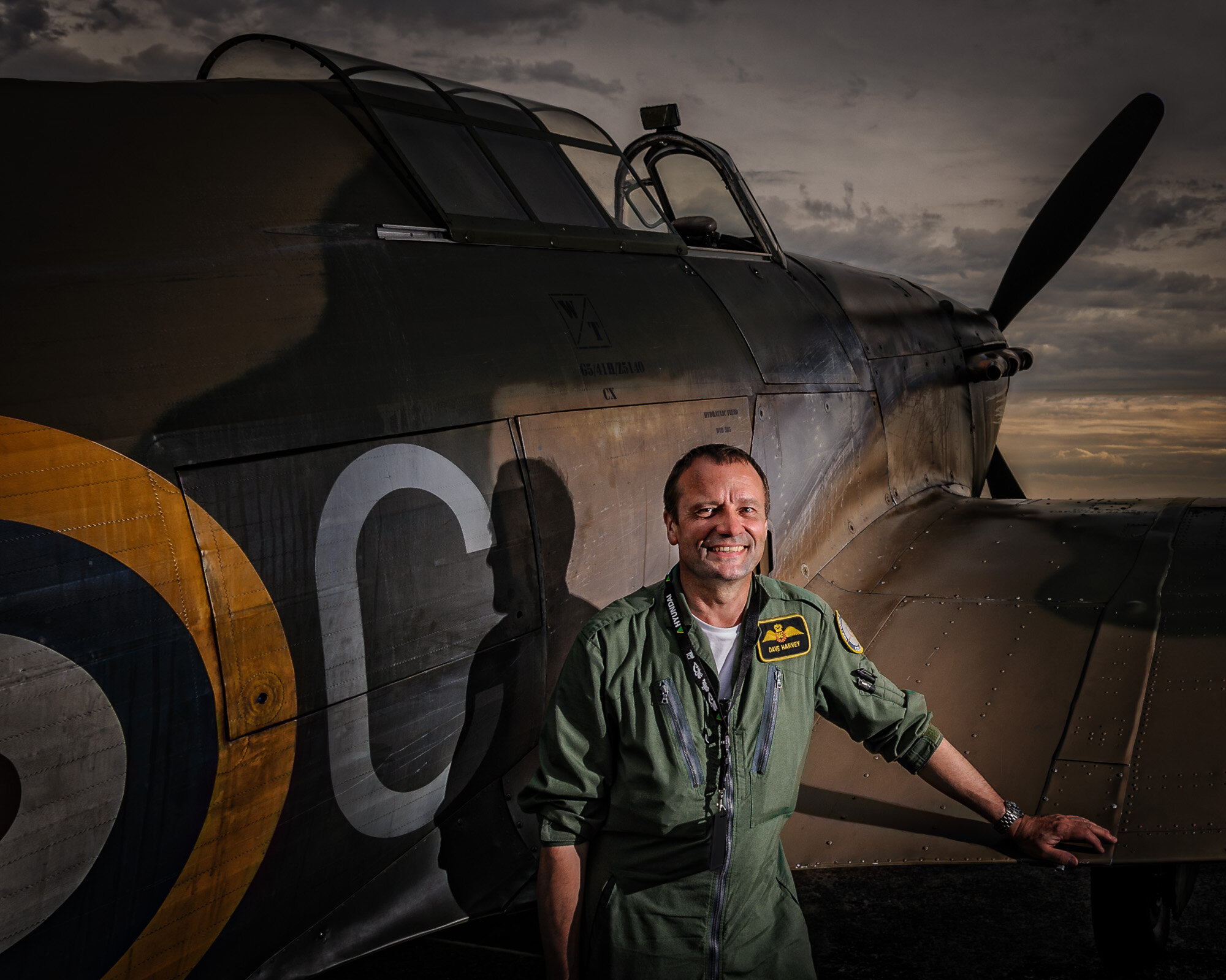 Dave Harvey, Hurricane pilot