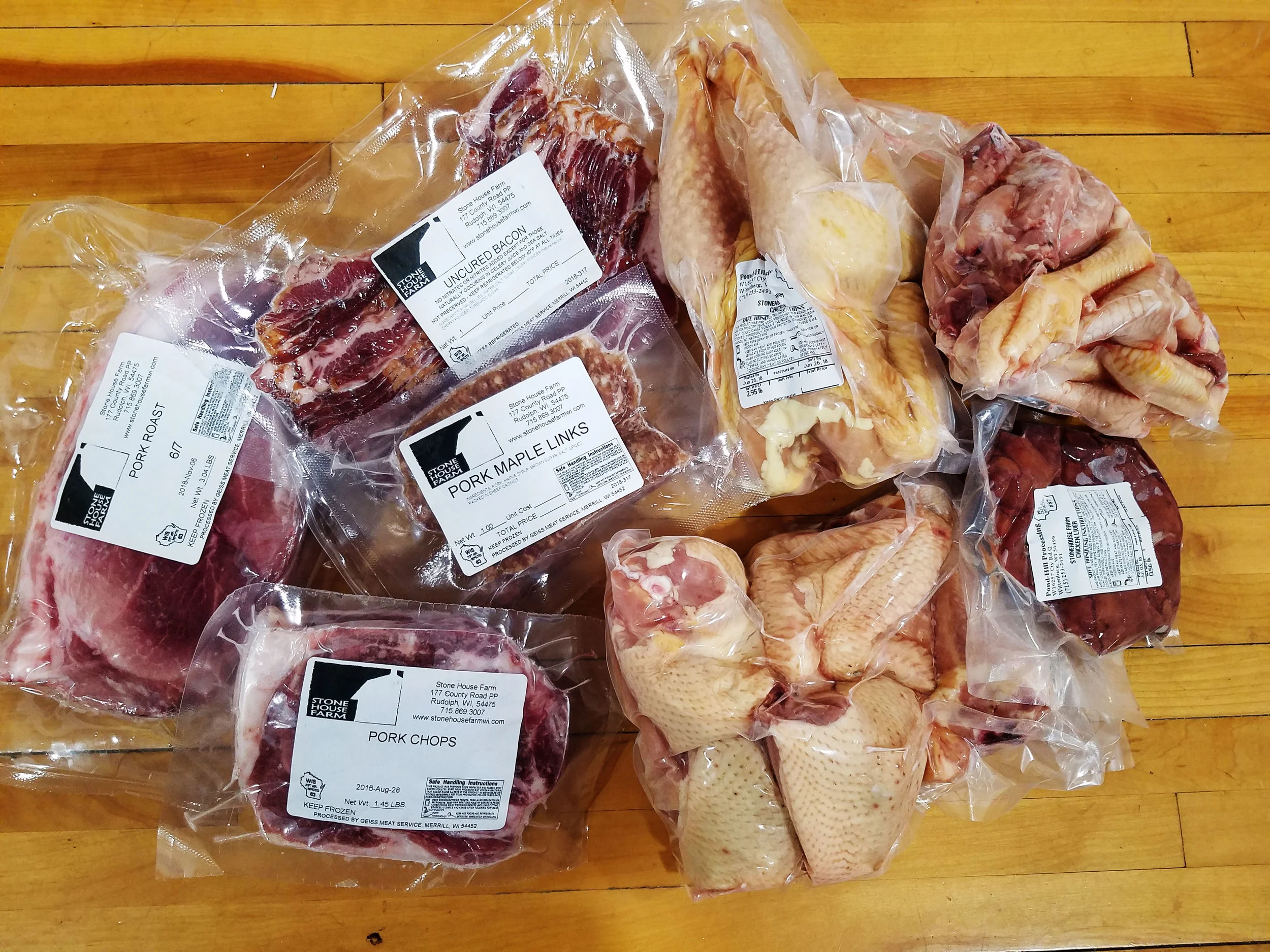 We offer a wide selection of fresh chicken, pork, and lamb cuts. All of our smoked meat is processed using nitrate-free methods.