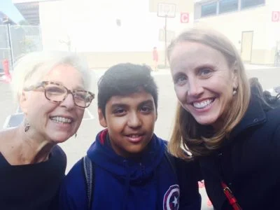 Maria Drake and Christian, 6th grader at the Green Leaf School in Oakland, CA