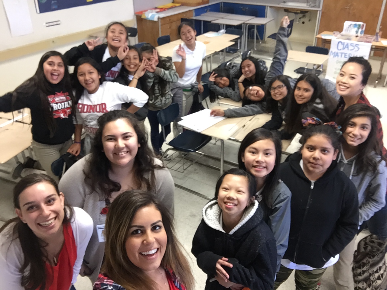 Hauger and her apprenticeship class