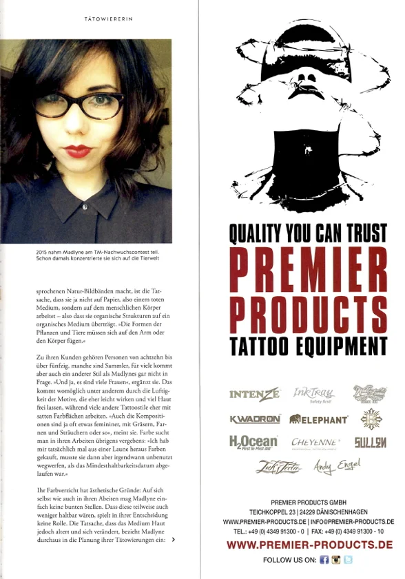 TätowierMagazin - Ausgabe 273 - Madlyne van Looy Tattoo & Art - Nachwuchscontest