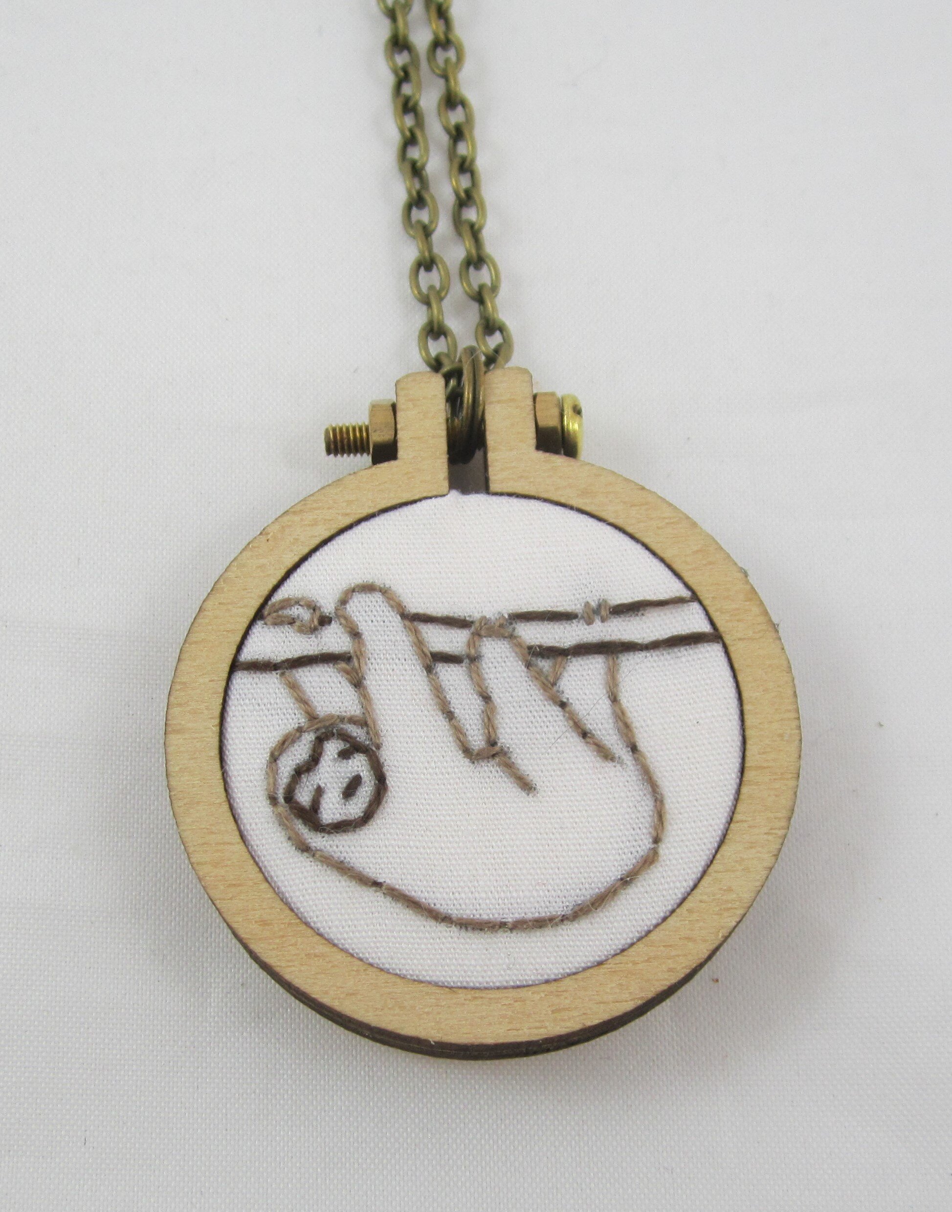 1st Sloth Mini Hoop Necklace 72617 2.jpg