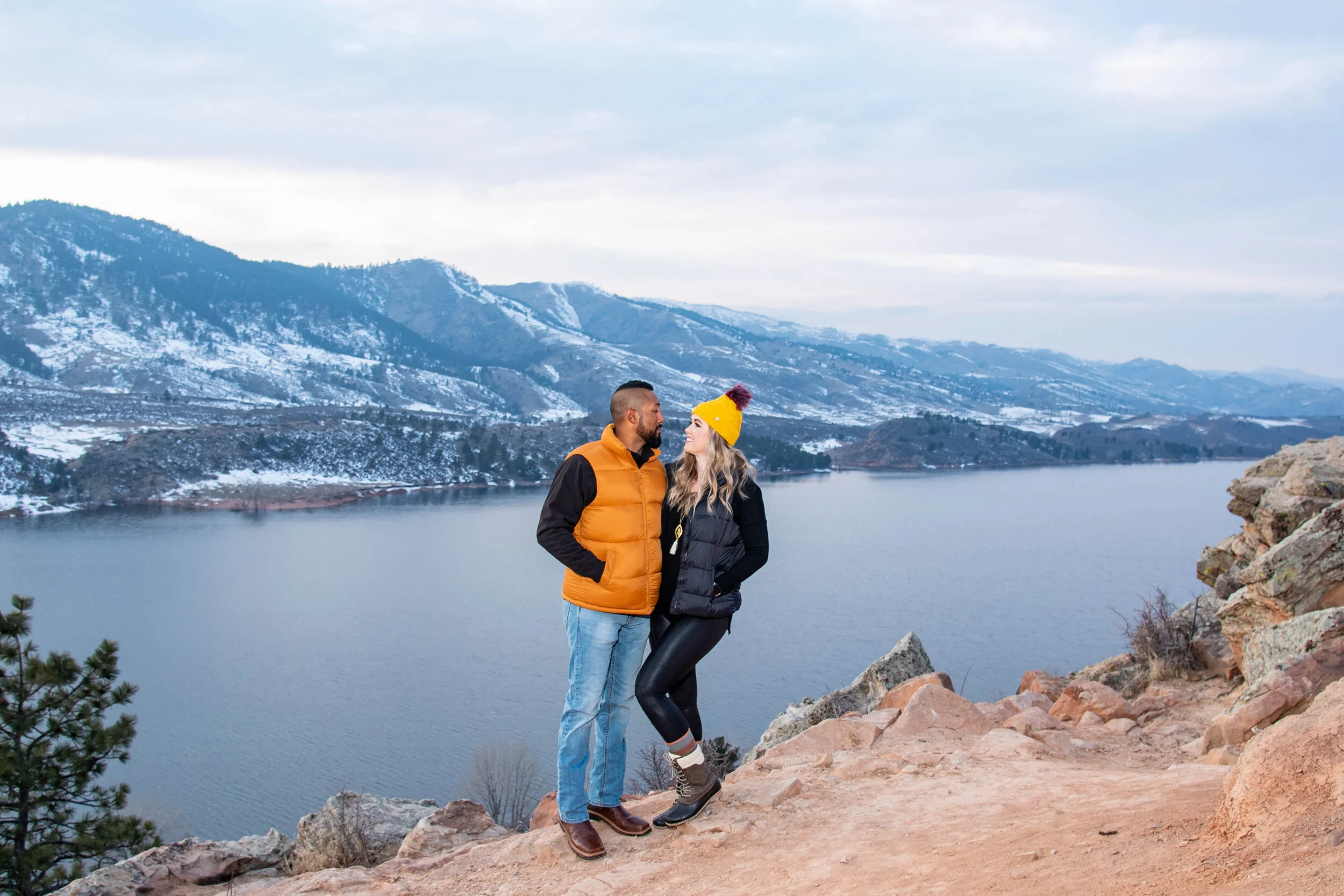 Winter Family Portrait Session Horsetooth Reservoir by Fort Collins Portrait Photographer