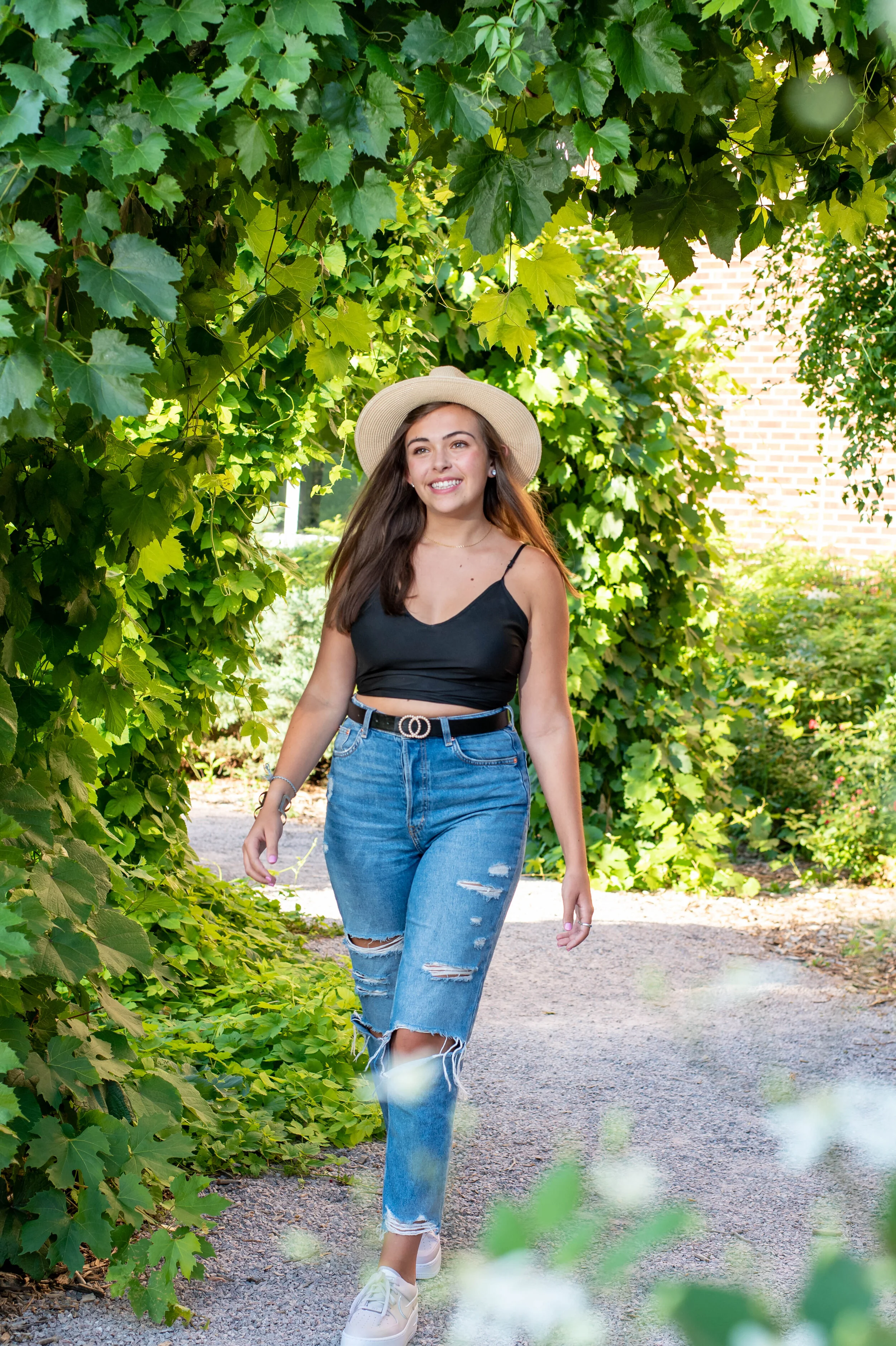 Fort Collins Senior Photography at CSU flower gardens 