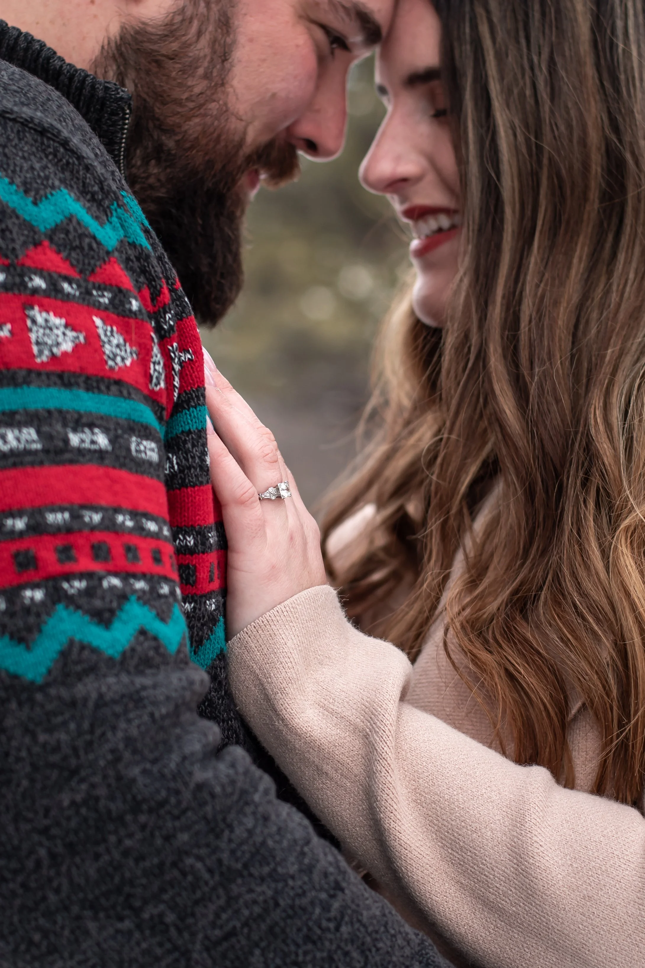 A winter wonderland engagement session at Horsetooth Reservoir in Fort Collins, CO