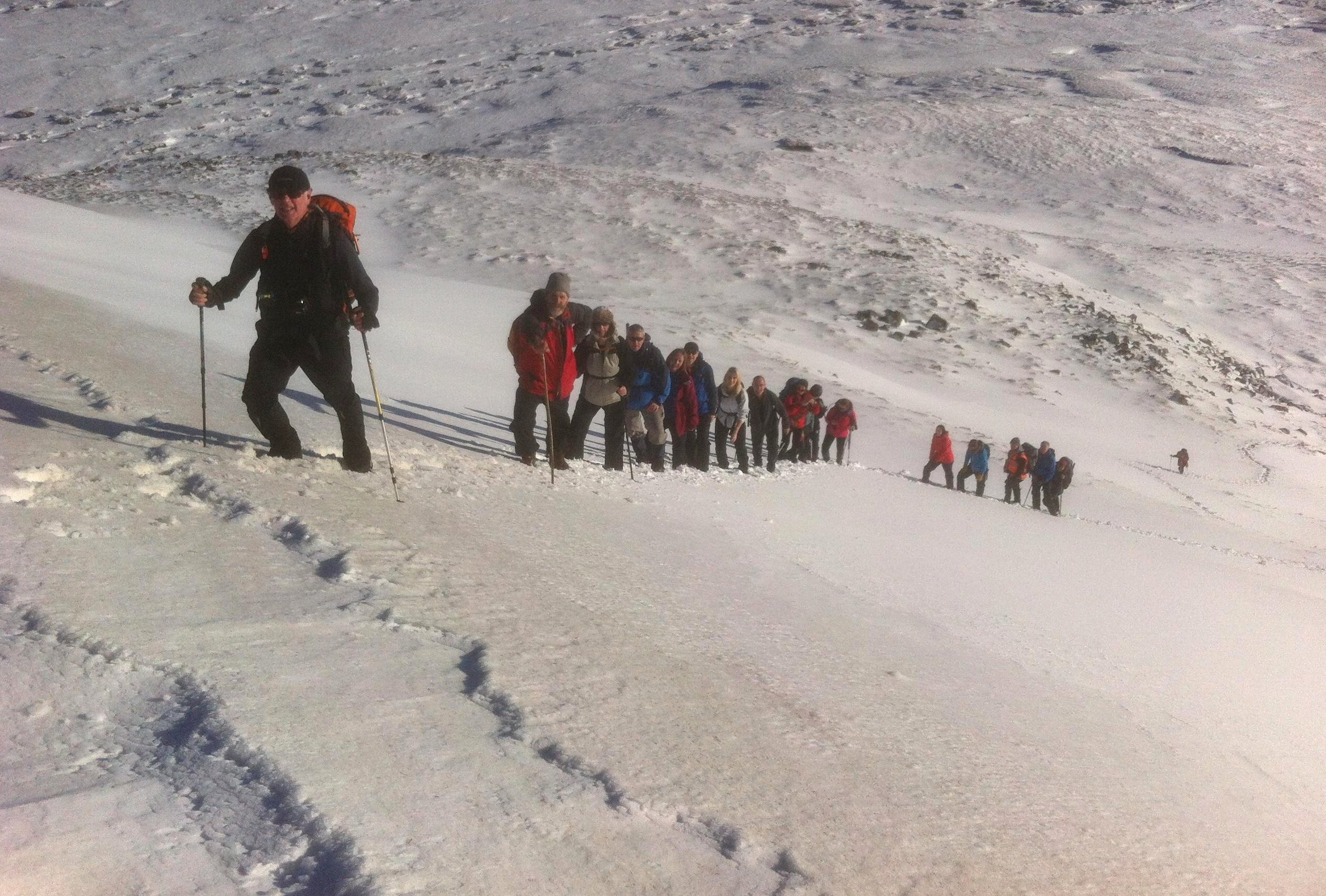 Winter climb on Truskmore in alpine condtions
