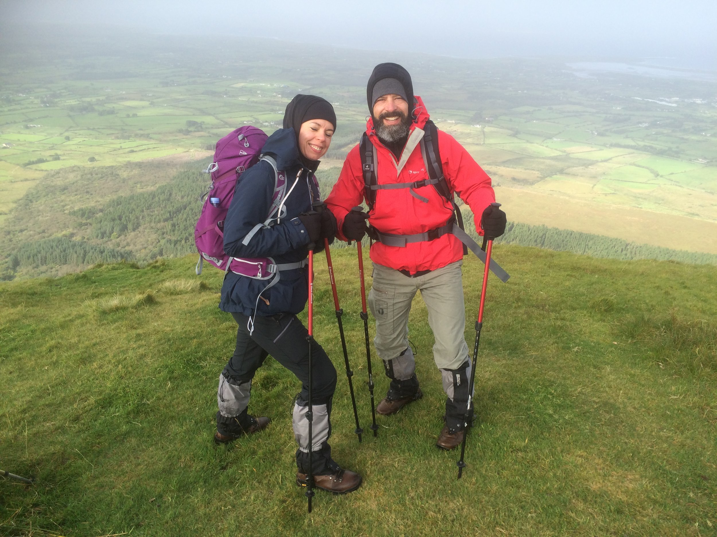 Bit windy on Benbulben Head but the sun was shining and we are all happy :)