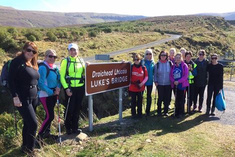 Another group of happy hikers ready to climb Benbulben with High Hope Hiking.