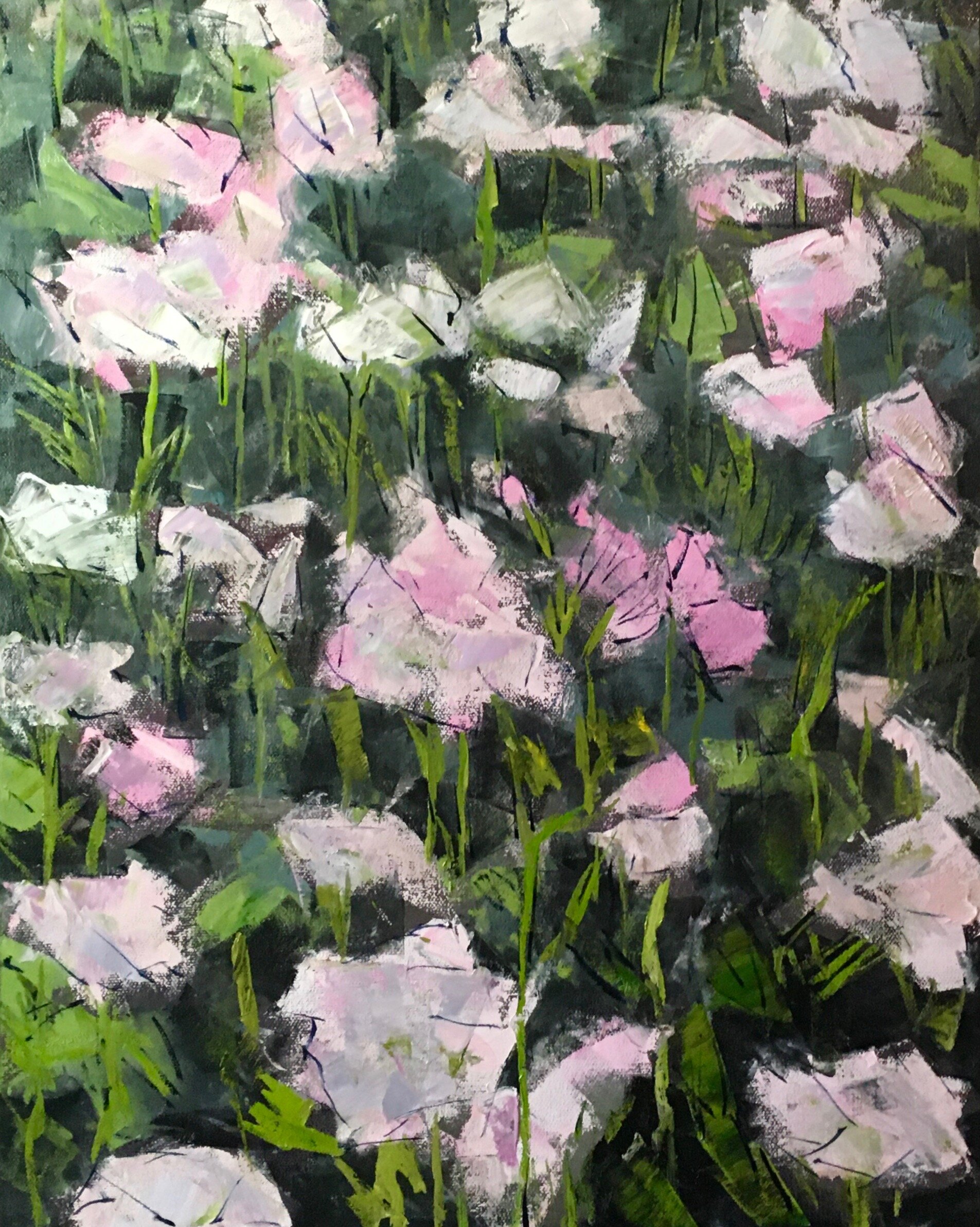 Bind Weed Patch,Oil on Canvas, 20 by 24 inches.