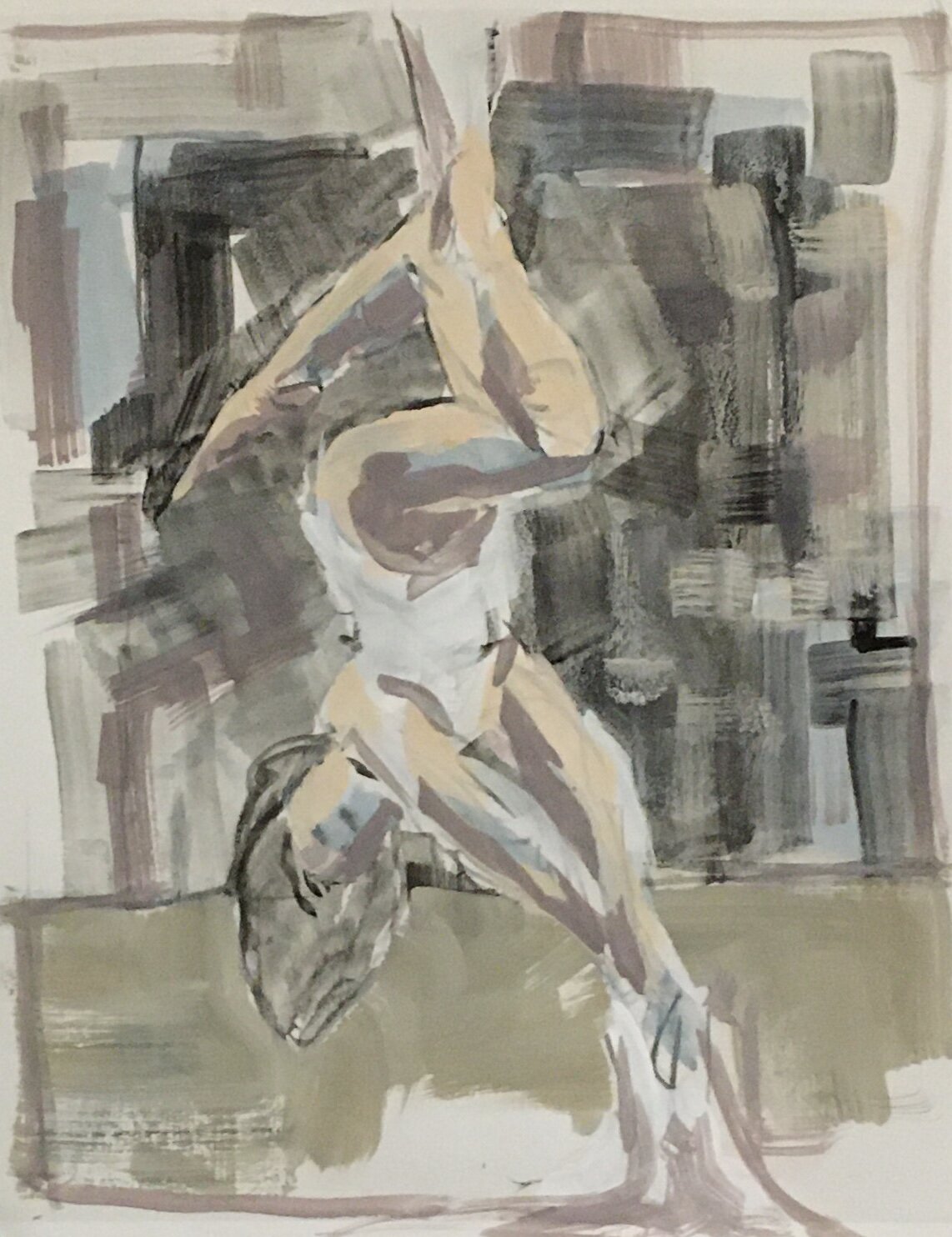 Kyla  Suspended #2, Gouache, 9 by 12 inches, 2020.