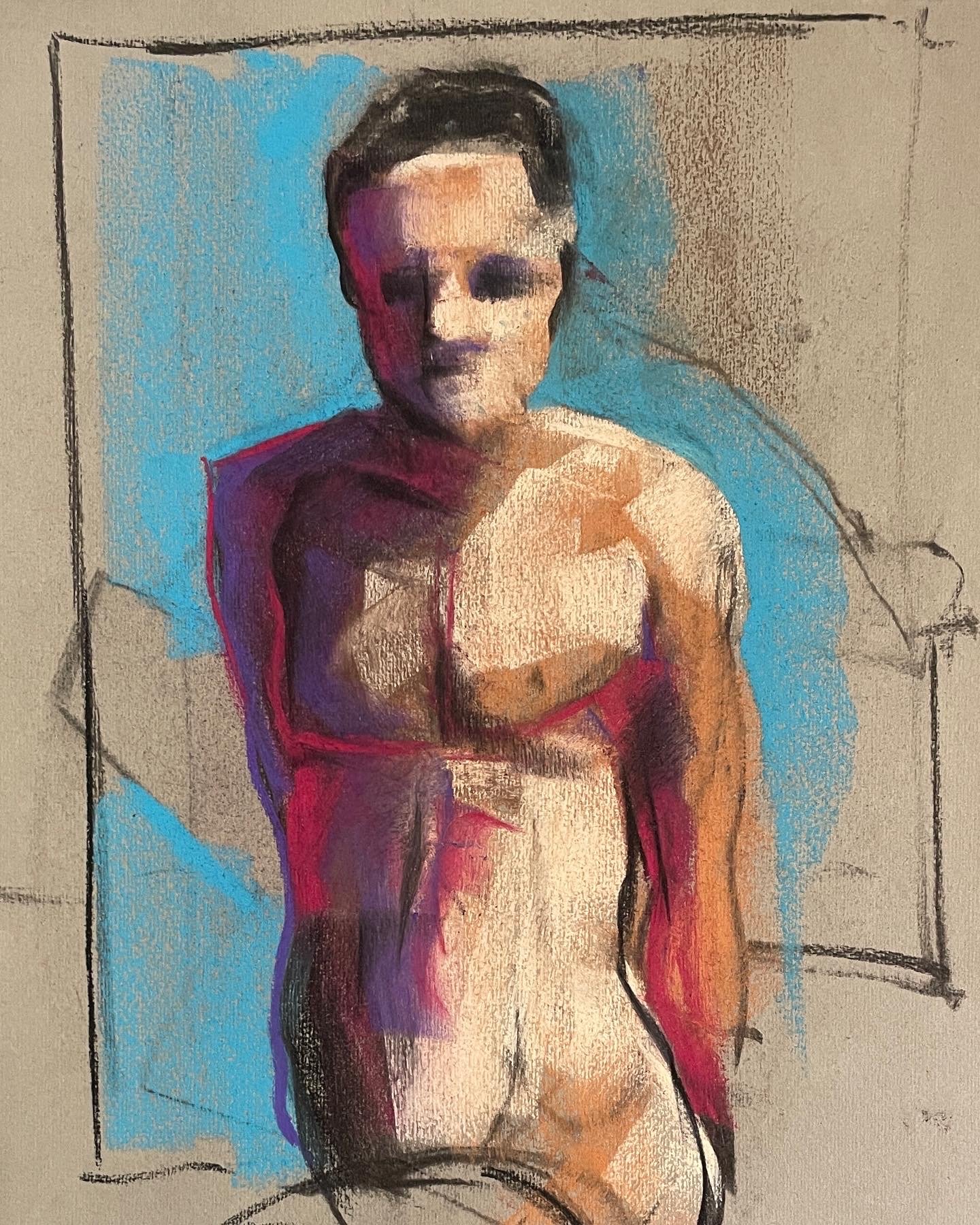 S.D. Barcelona #3, Pastel 11 by 15 inches, 2022.