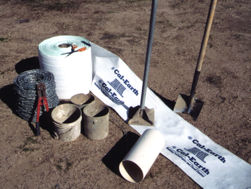 Supplies needed to build with superadobe