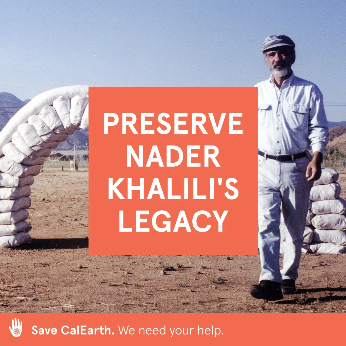My quest became more meaningful when my goals met with others’ needs and goals. And I became important, in my own heart, only when I reached the others, as a drop of water becomes important only when it reaches the sea.” -Nader Khalili. Help save CalEarth and the future of Nader Khalili’s legacy. calearth.org/donate #calearth #savecalearth #superadobe