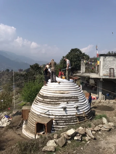 Superadobe Spotlight A Dome In Nepal Calearth