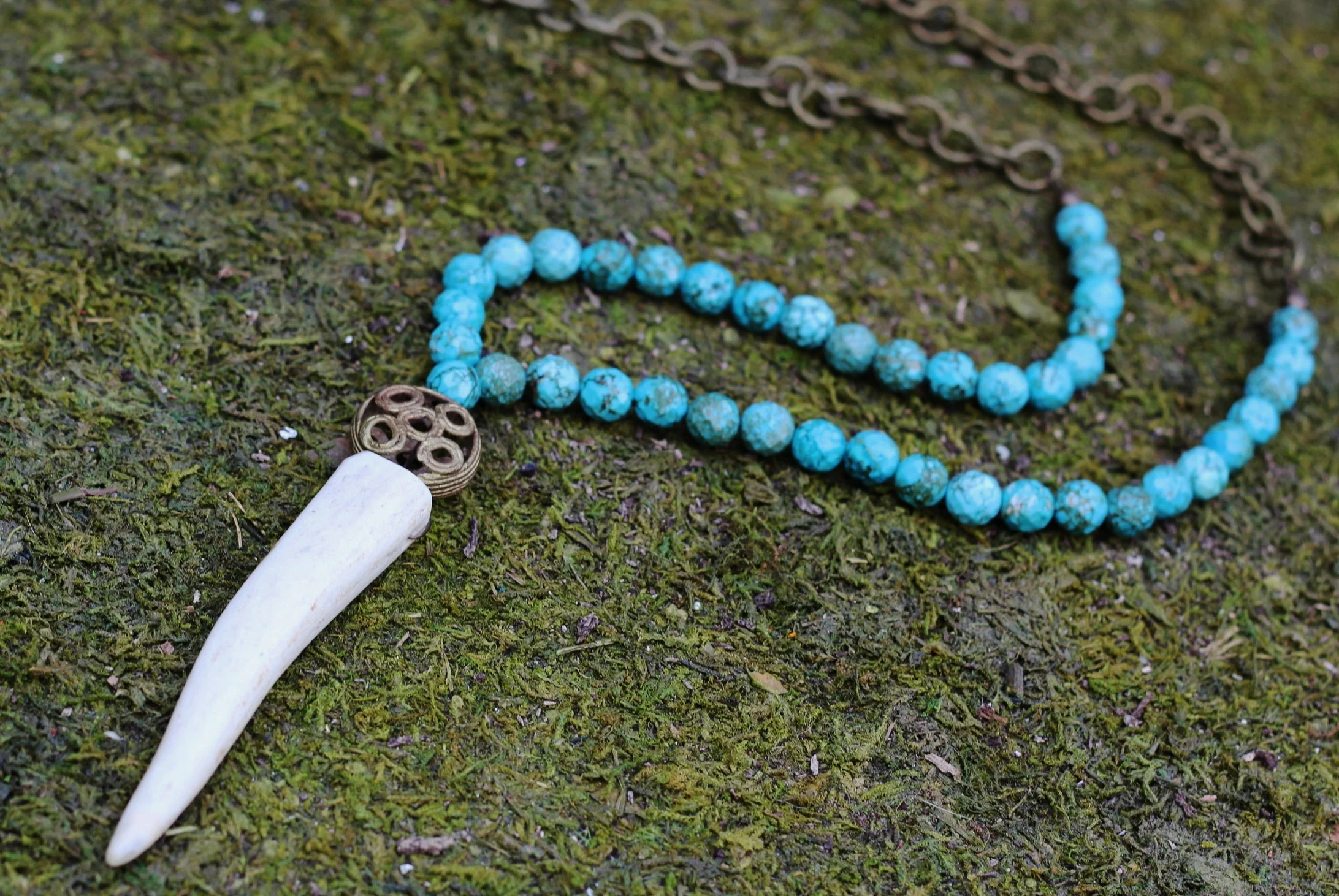 Single Point Antler on Turquoise