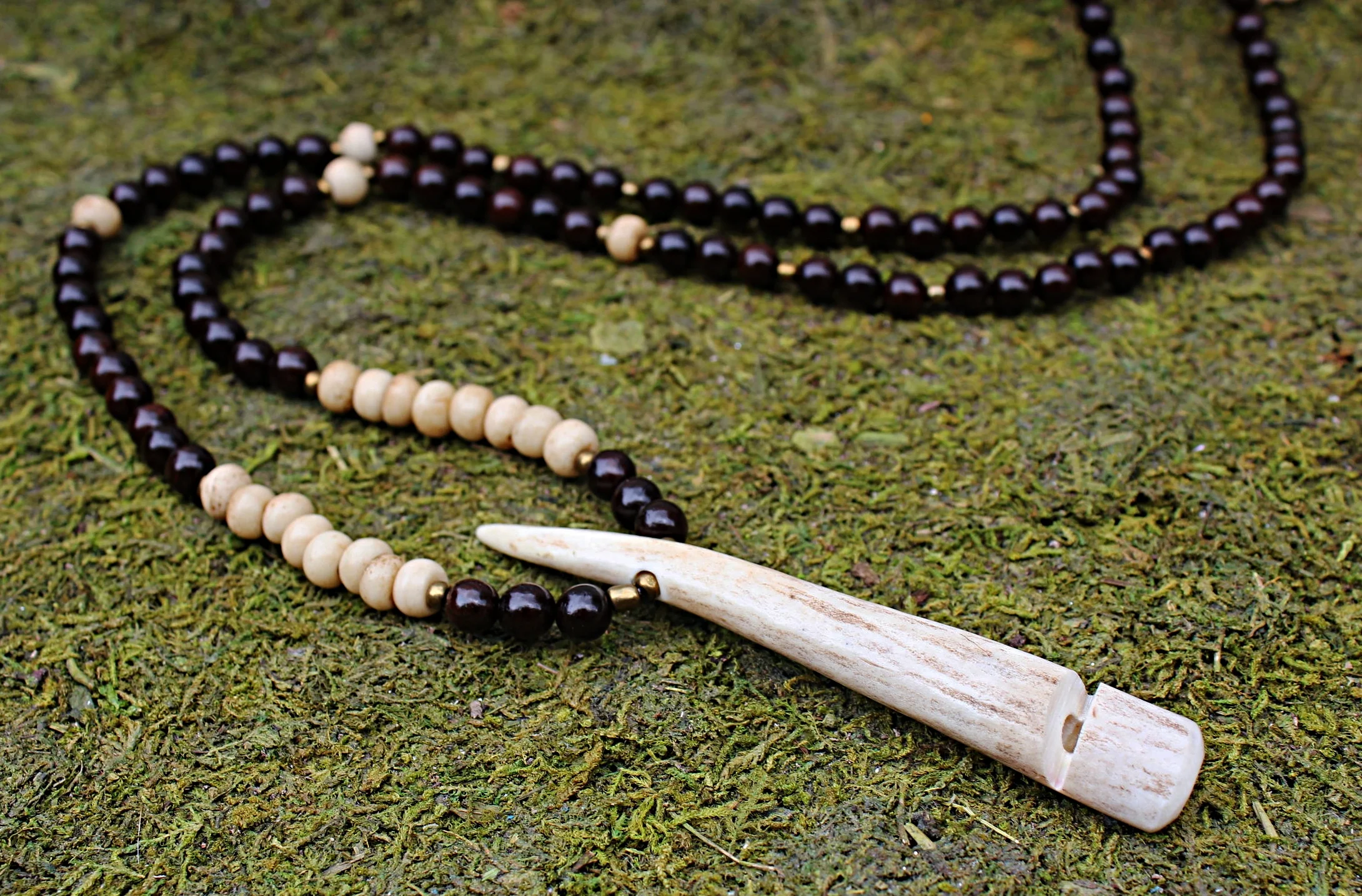 Antler Whistle on Driftwood