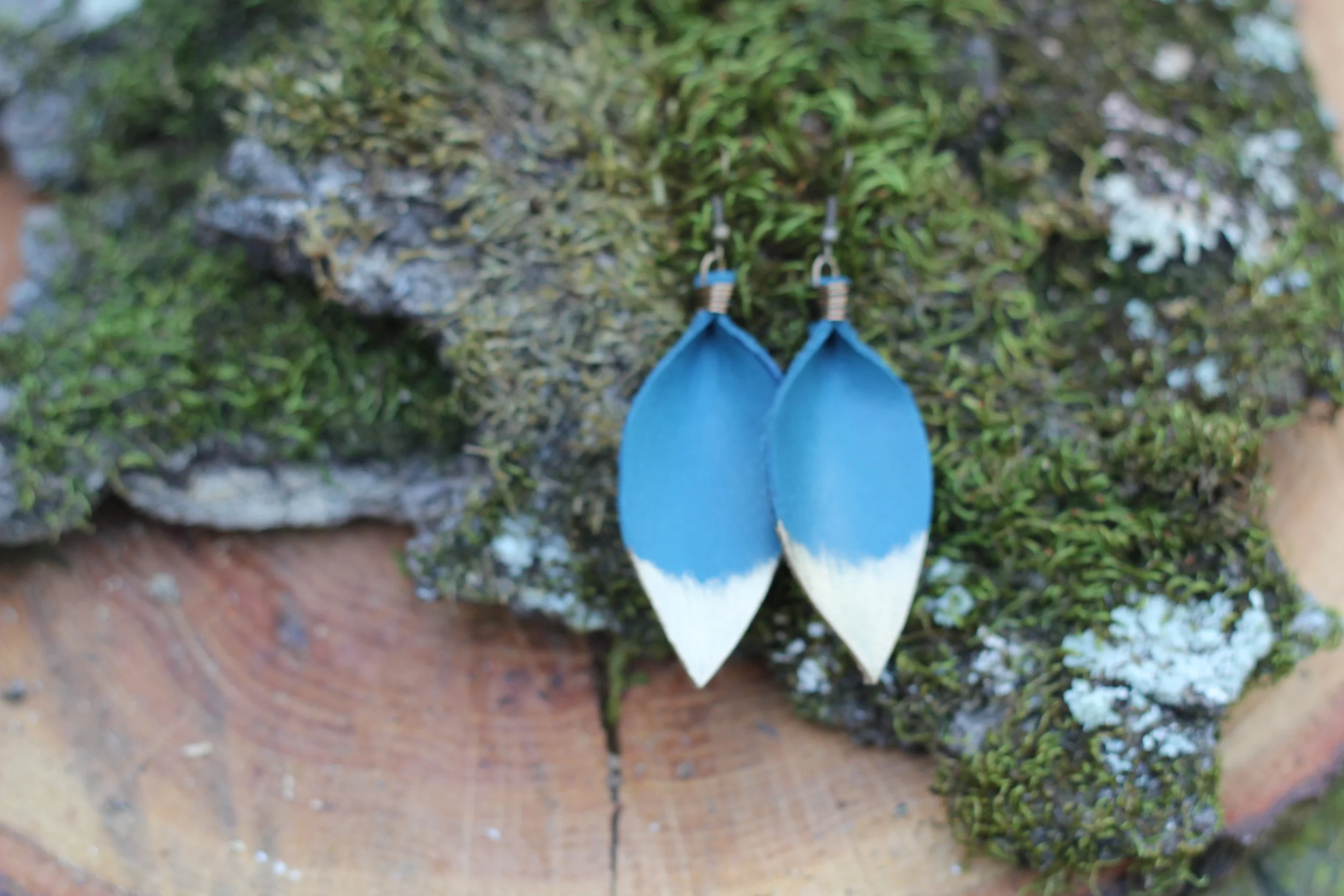 Gold Dipped Leather Leaves