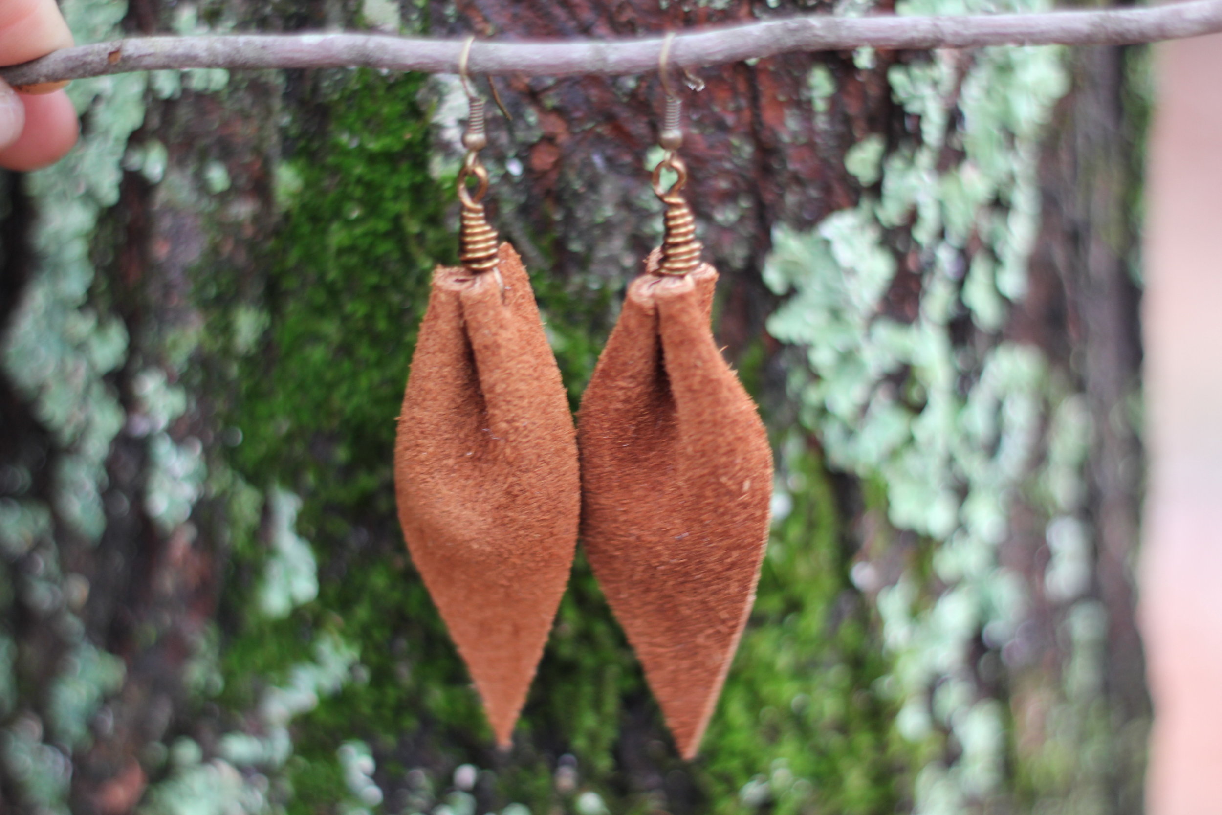 Suede Leather Leaves