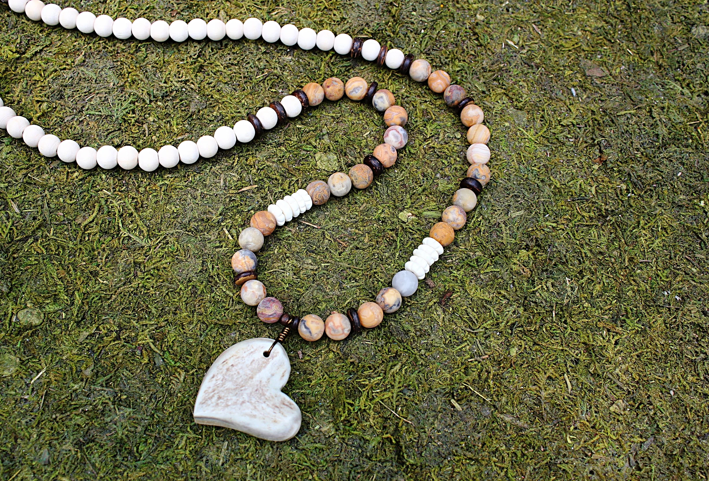 Antler Heart on Crazy Lace