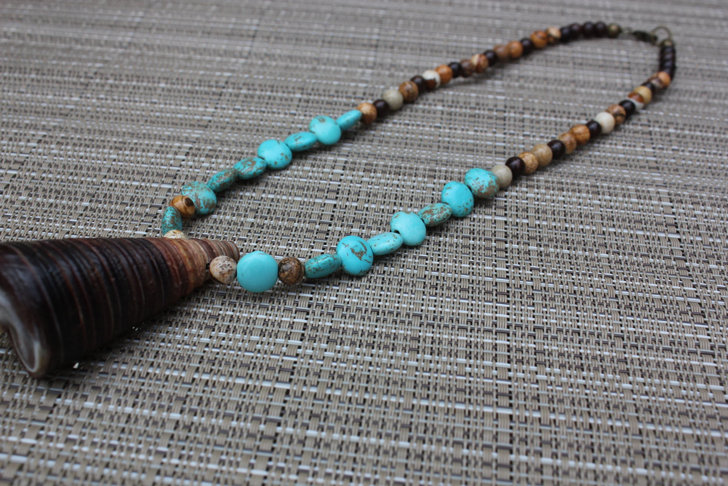 Cone Shell Shorty with Turquoise