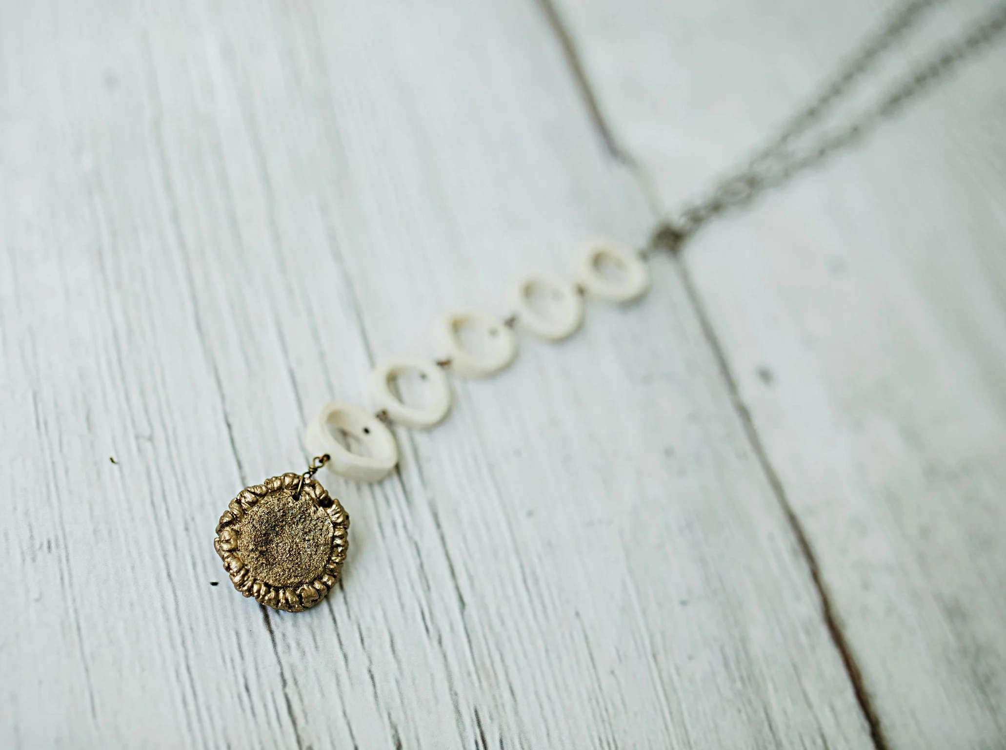 Antique Gold "Y" with Gold Antler Crown
