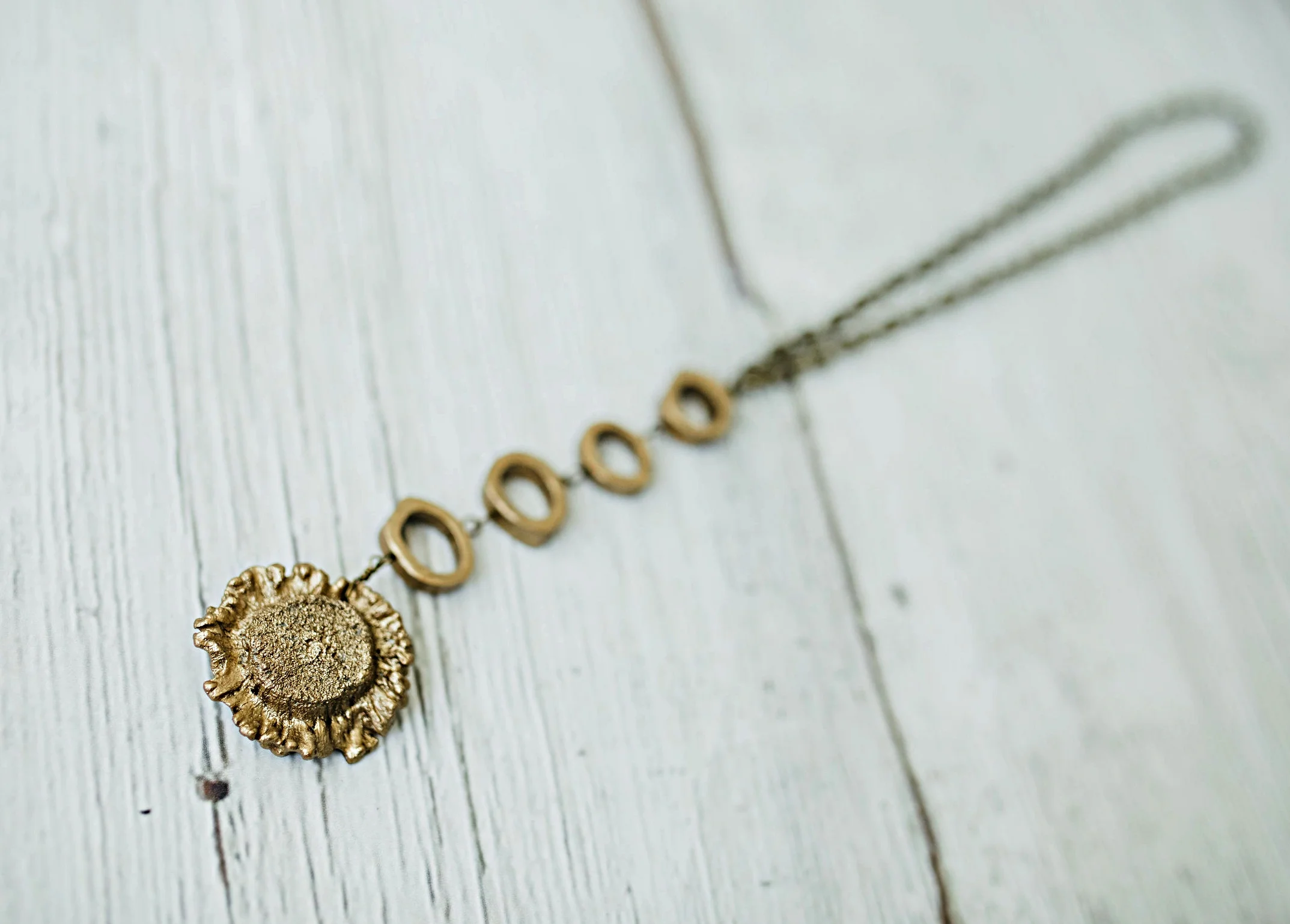 Gold Dipped "Y" with Antler Crown (Adjustable)