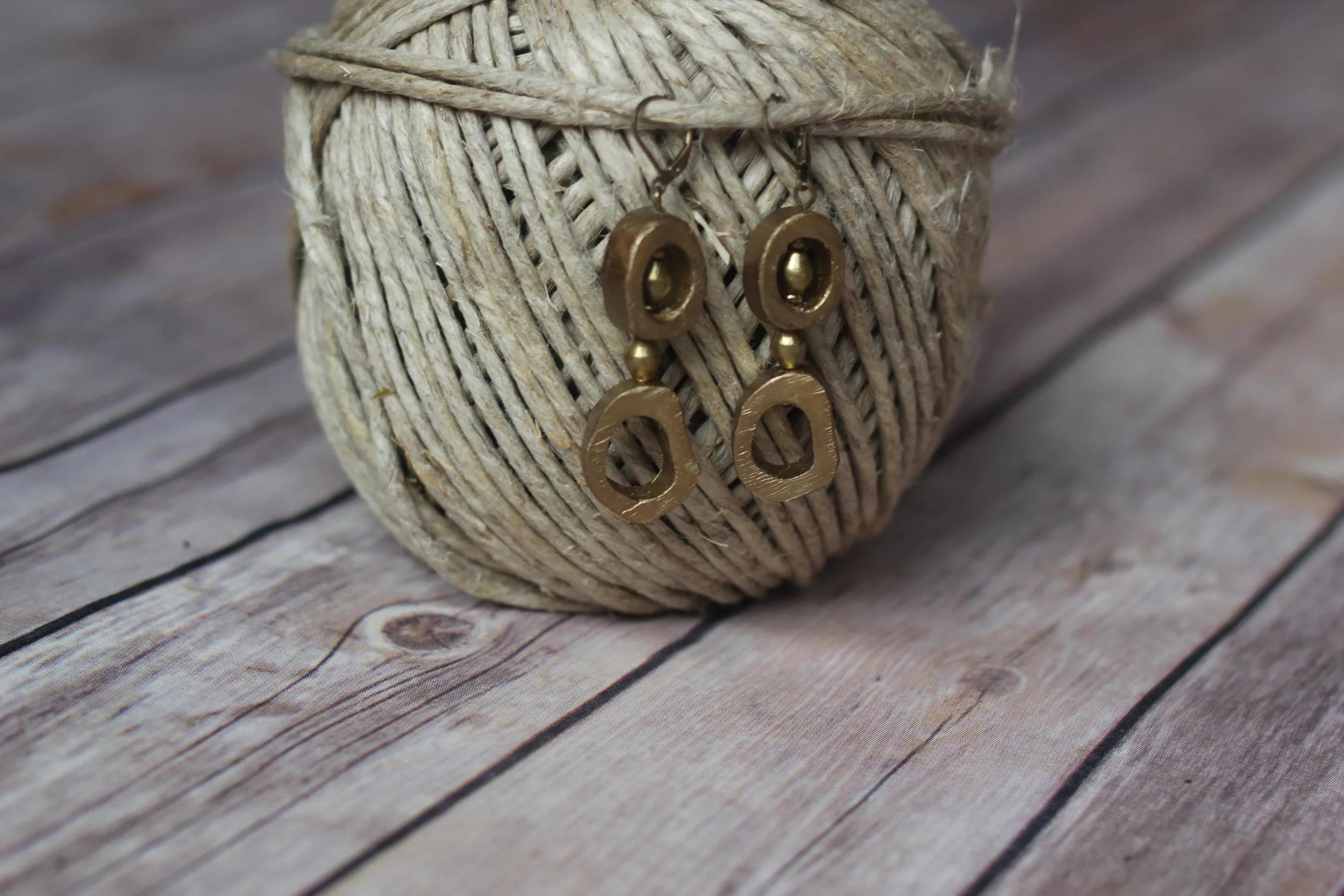 Gold Dipped Lovely Bones with African Brass