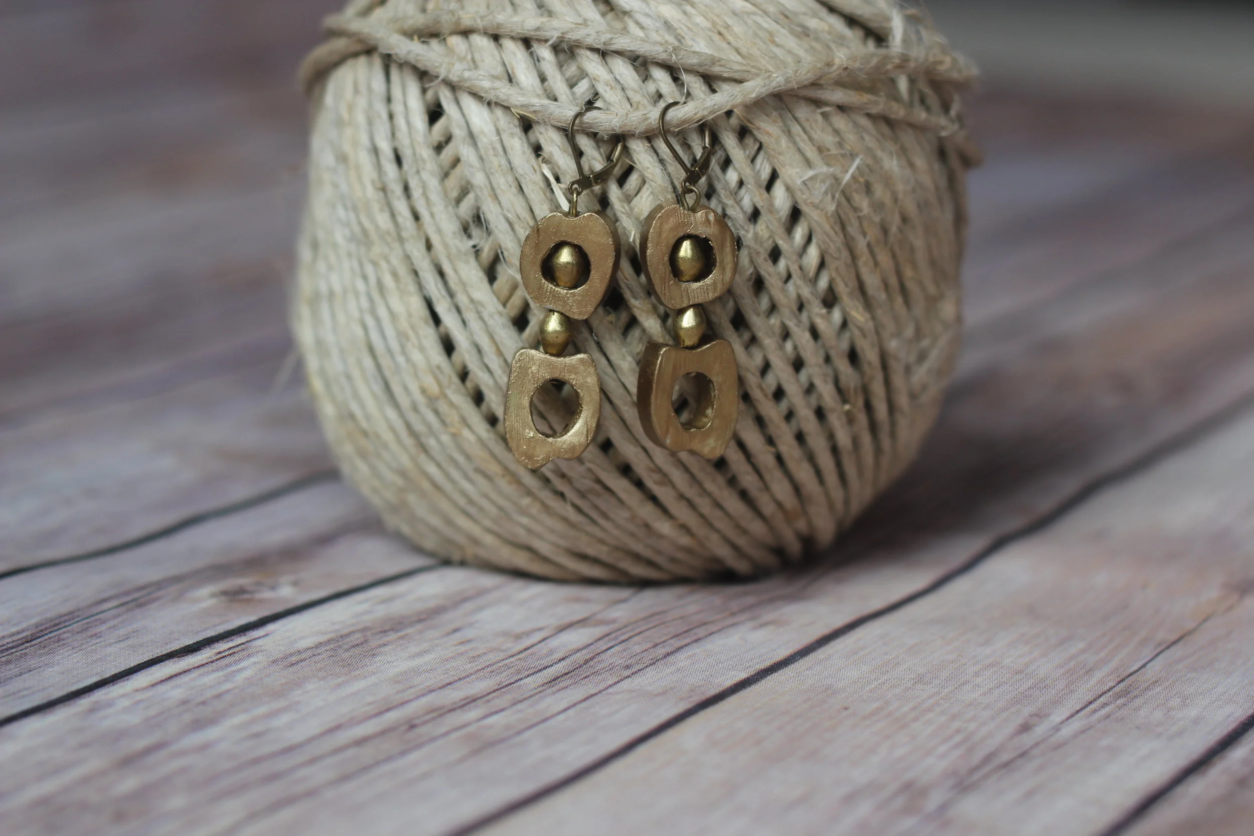 Gold Dipped Lovely Bones with Brass