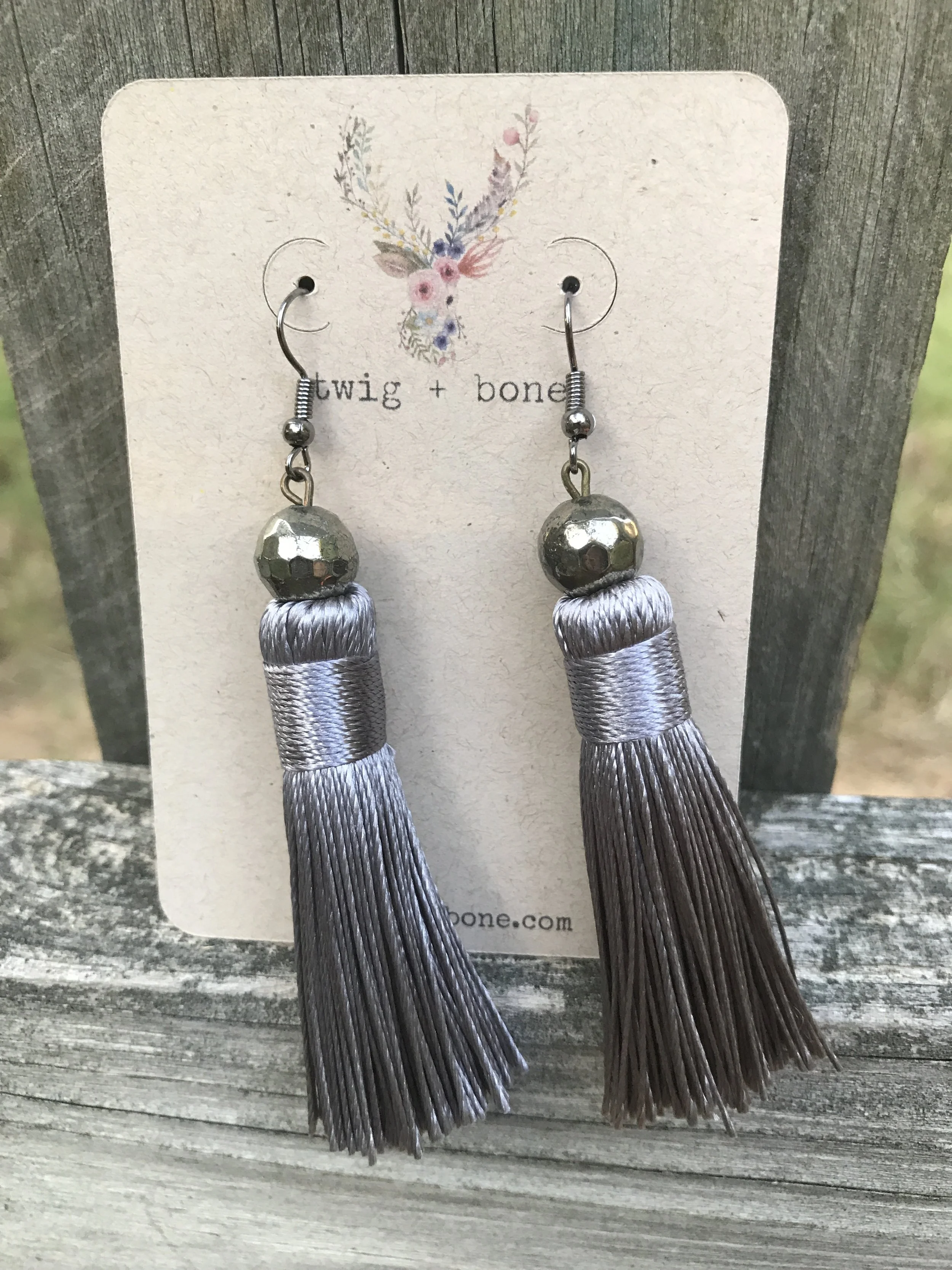 Silver Silk Tassels