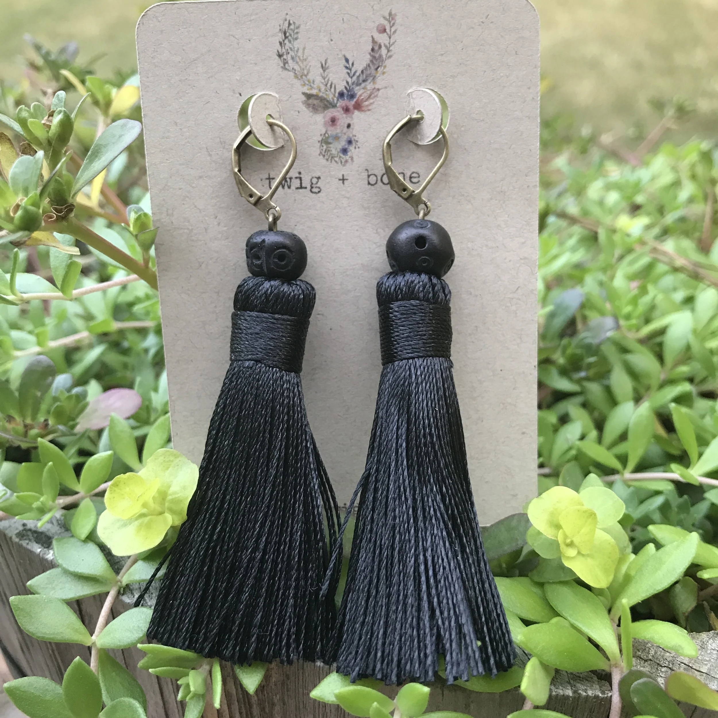 Black Silk Tassels