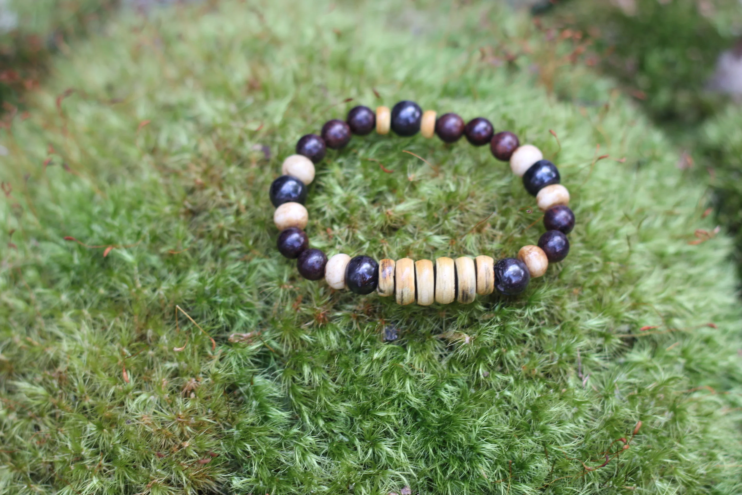 Coconut Heishi + Ox Bone