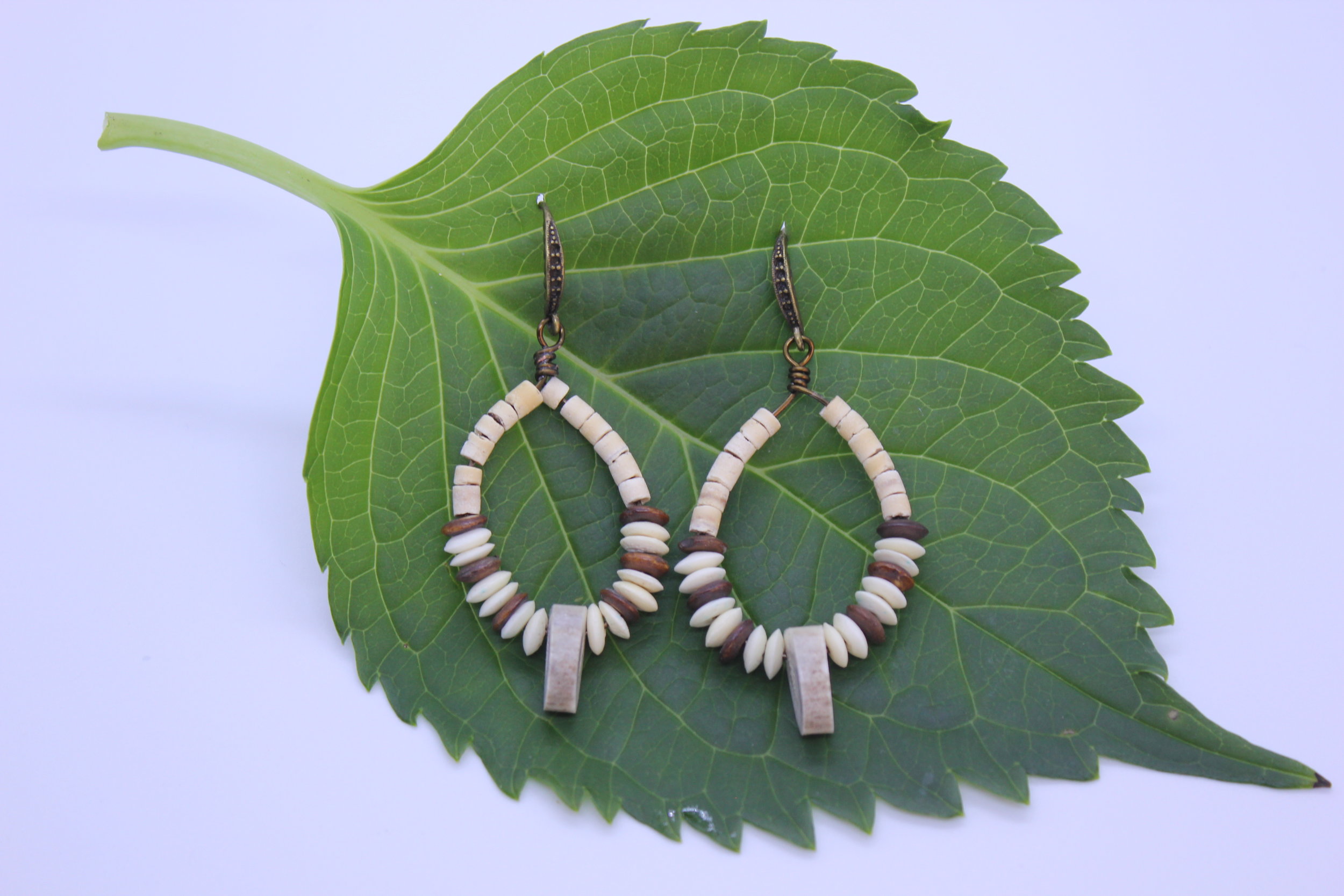 Antler + Ox Bone Hoops