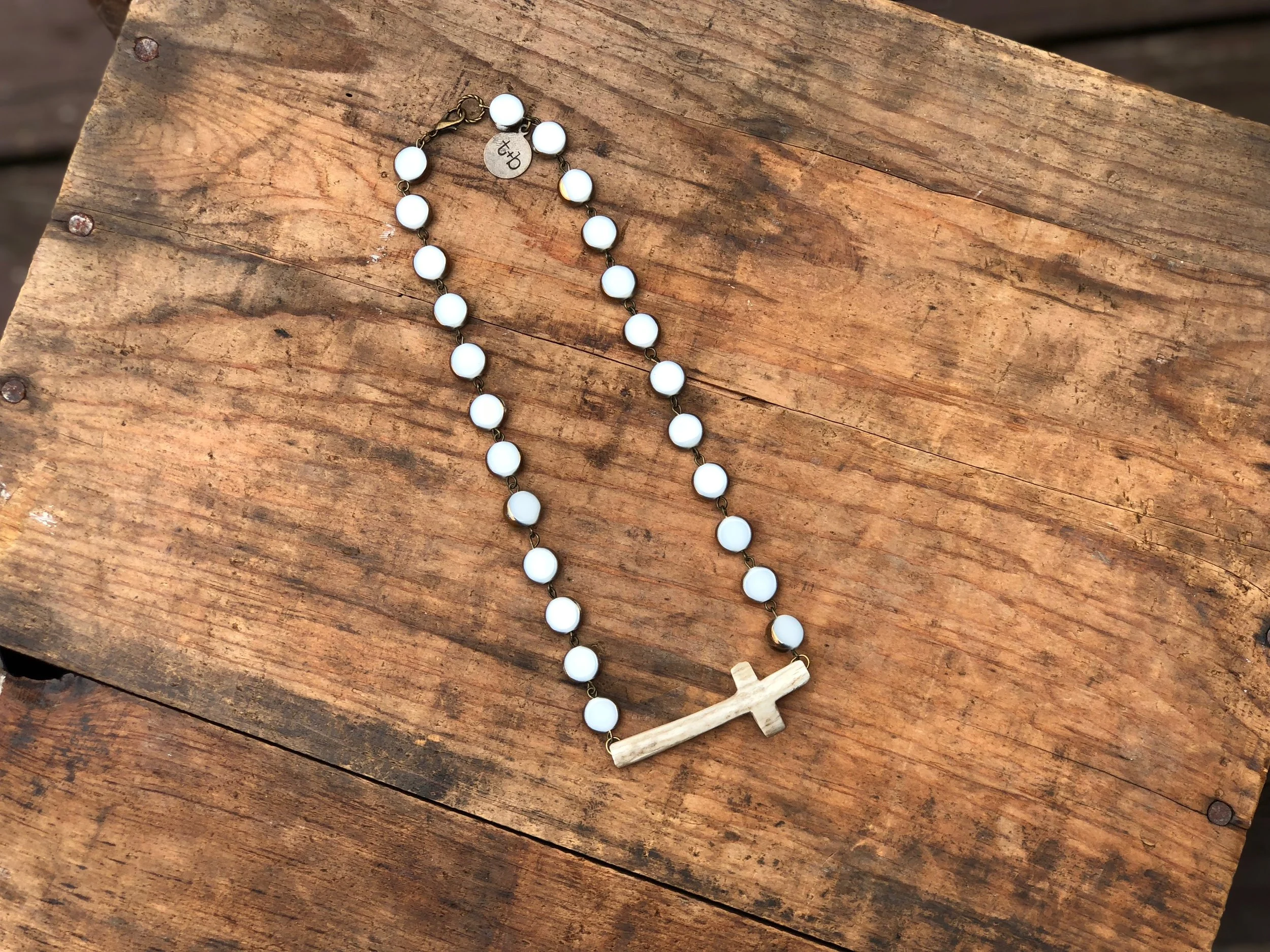 Cross on White Stone