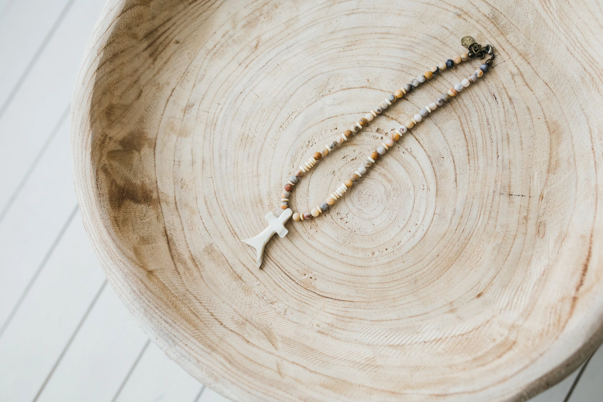 Cross on Crazy Lace Agate