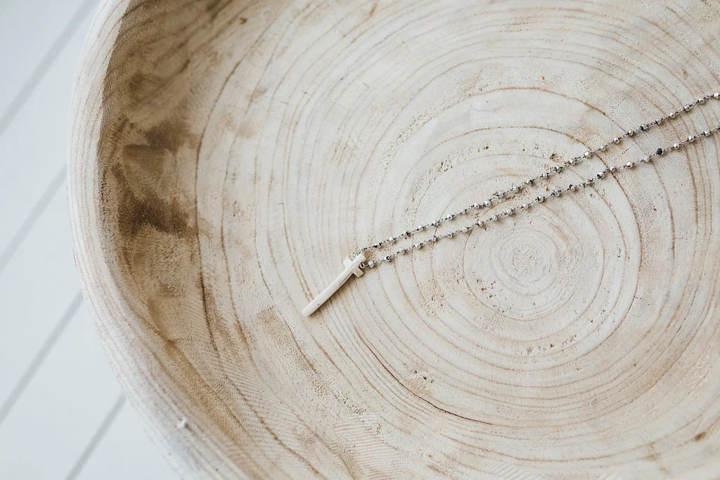 Cross on Silver Rosary