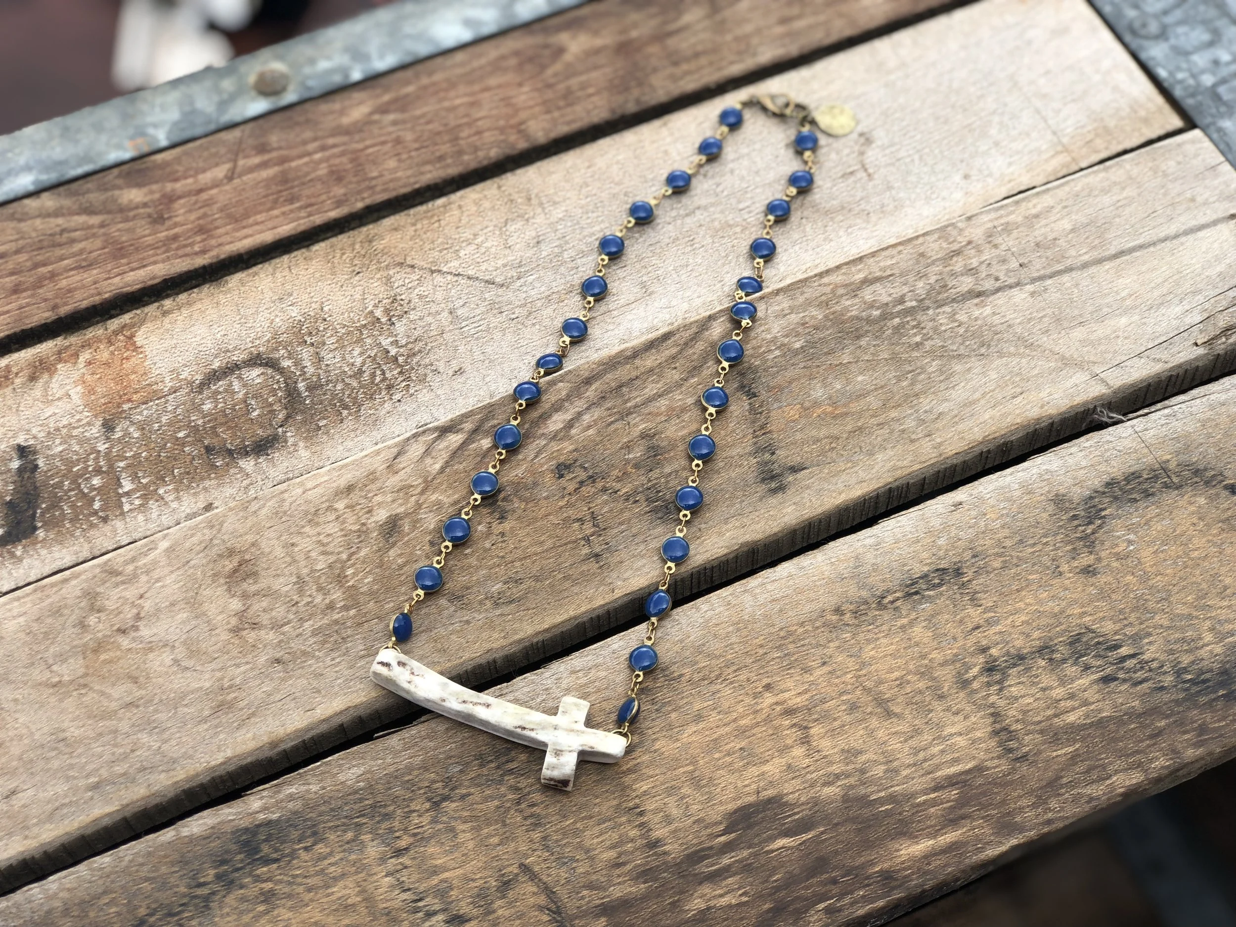 Cross on Navy Blue