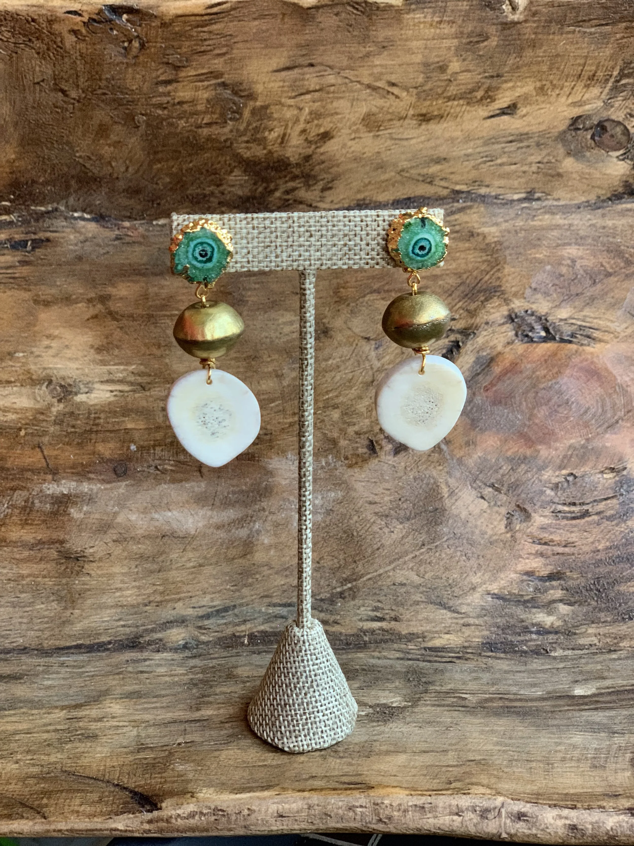 Green Agate + Antler