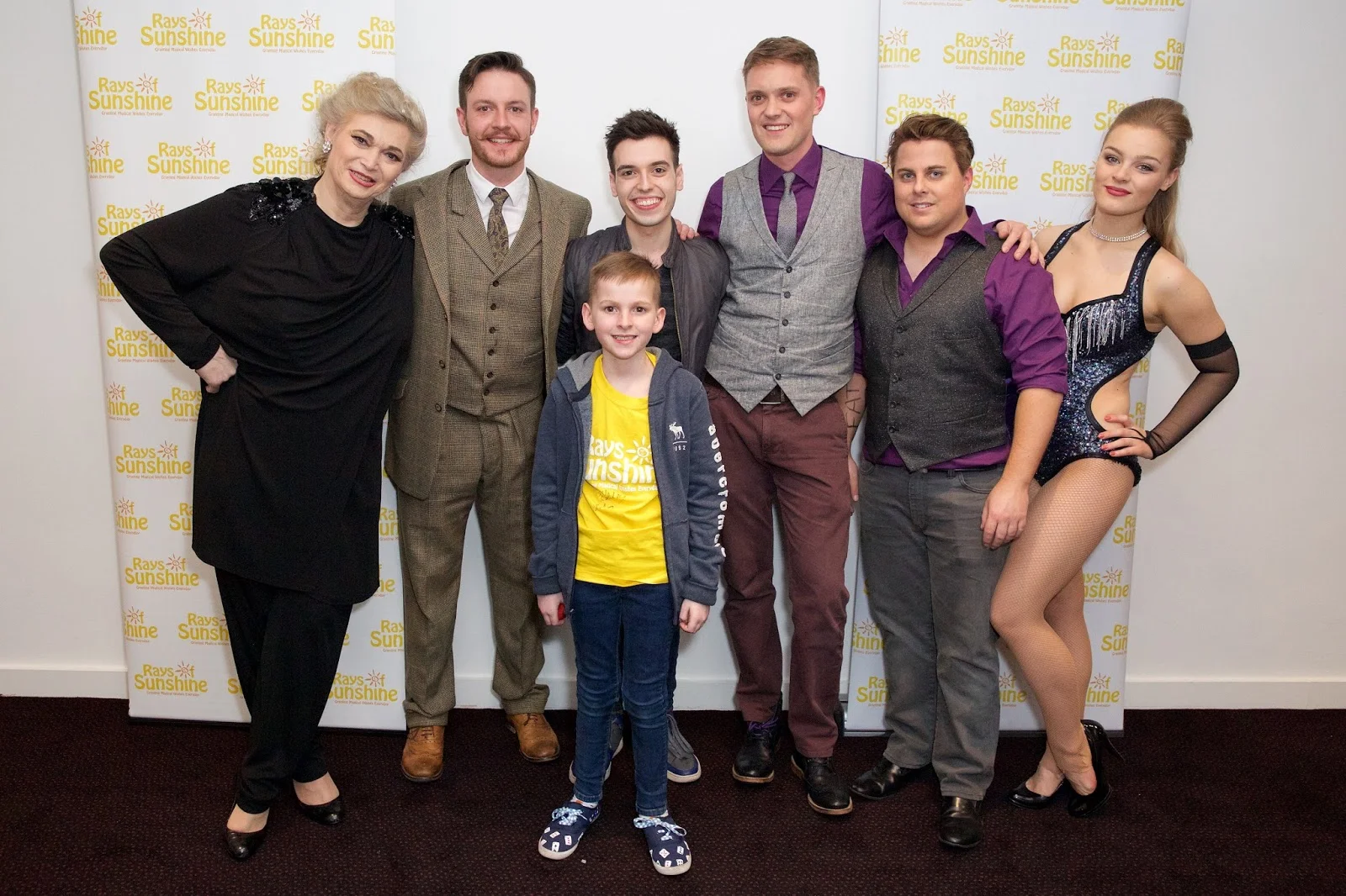 Harry with the Champions of Magic Cast.