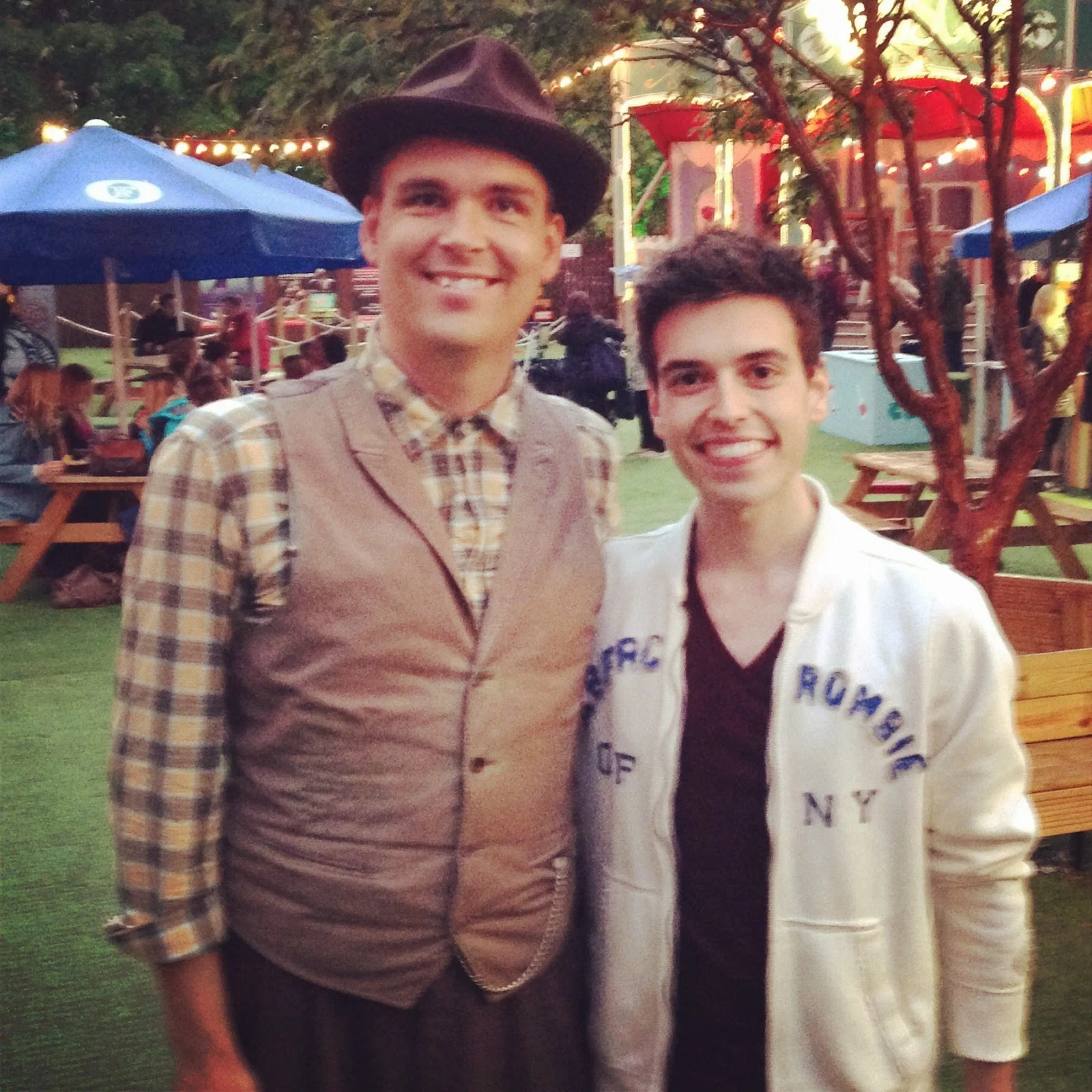 With Charlie Caper.